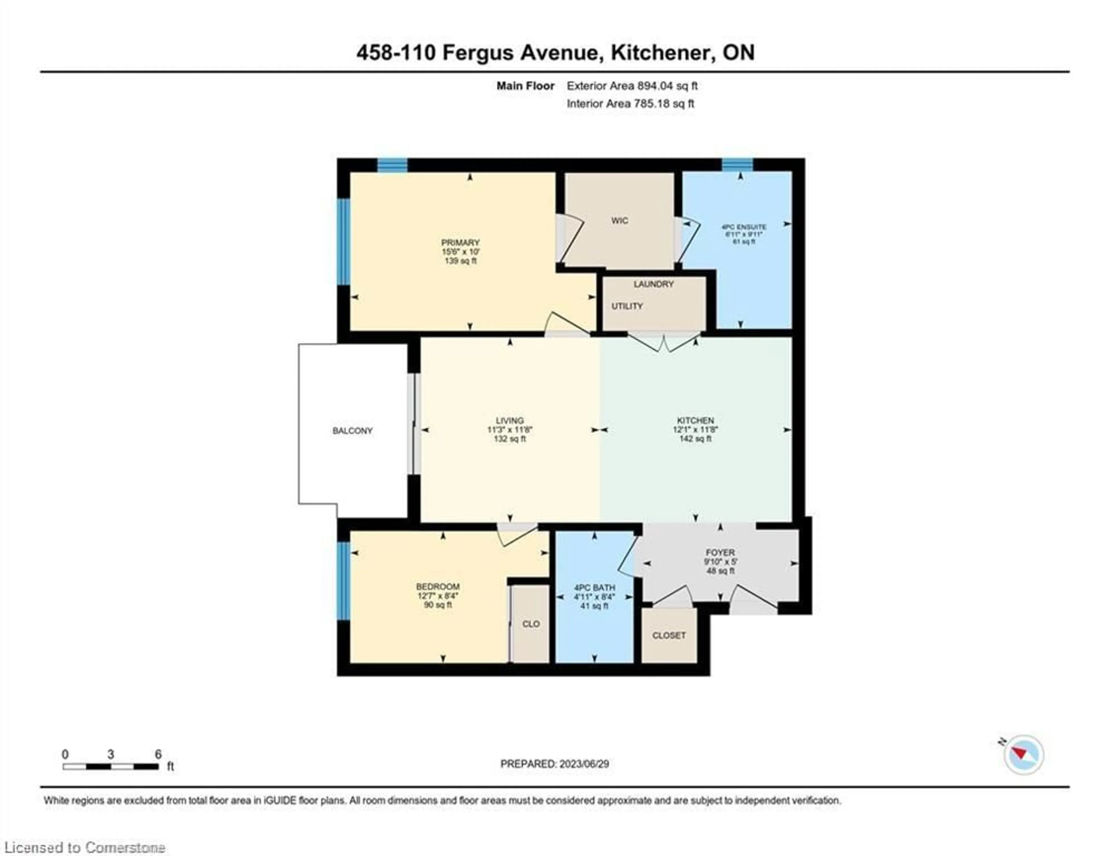 Floor plan for 110 Fergus Ave #238, Kitchener Ontario N2A 2H2