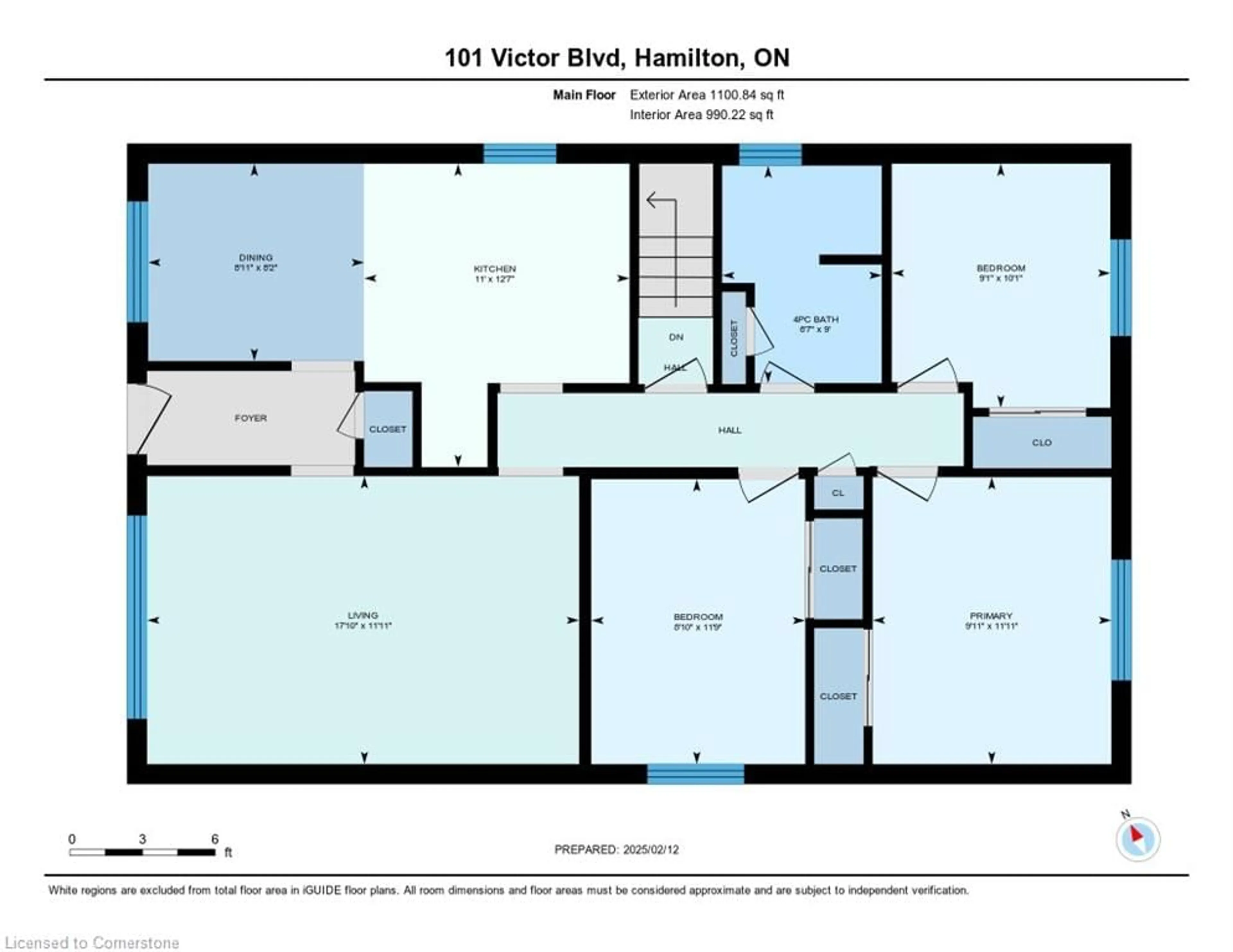 Floor plan for 101 Victor Blvd, Hamilton Ontario L9A 2V3