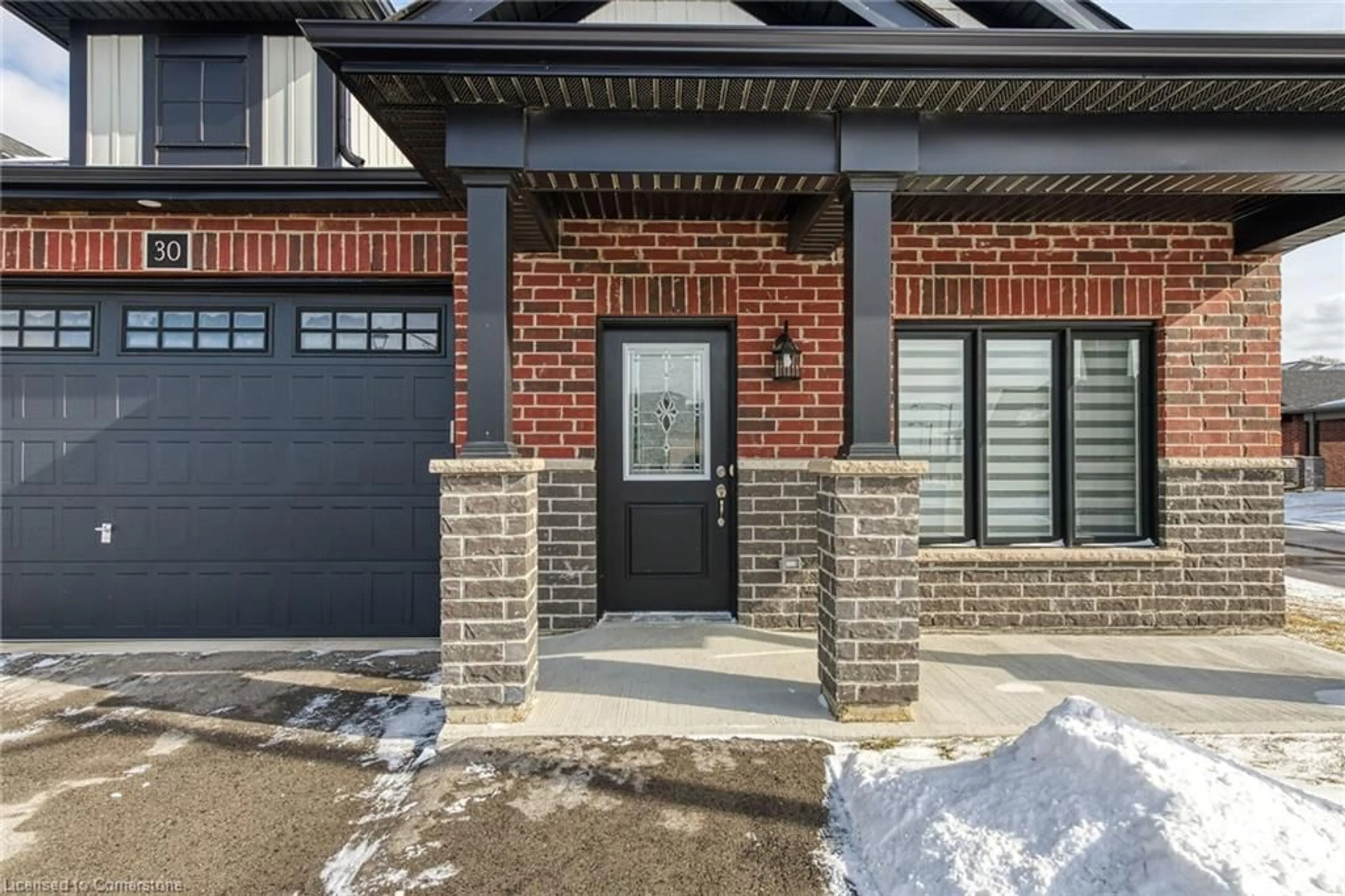 Home with brick exterior material, street for 30 Grey Fox Lane, Simcoe Ontario N3Y 0E9