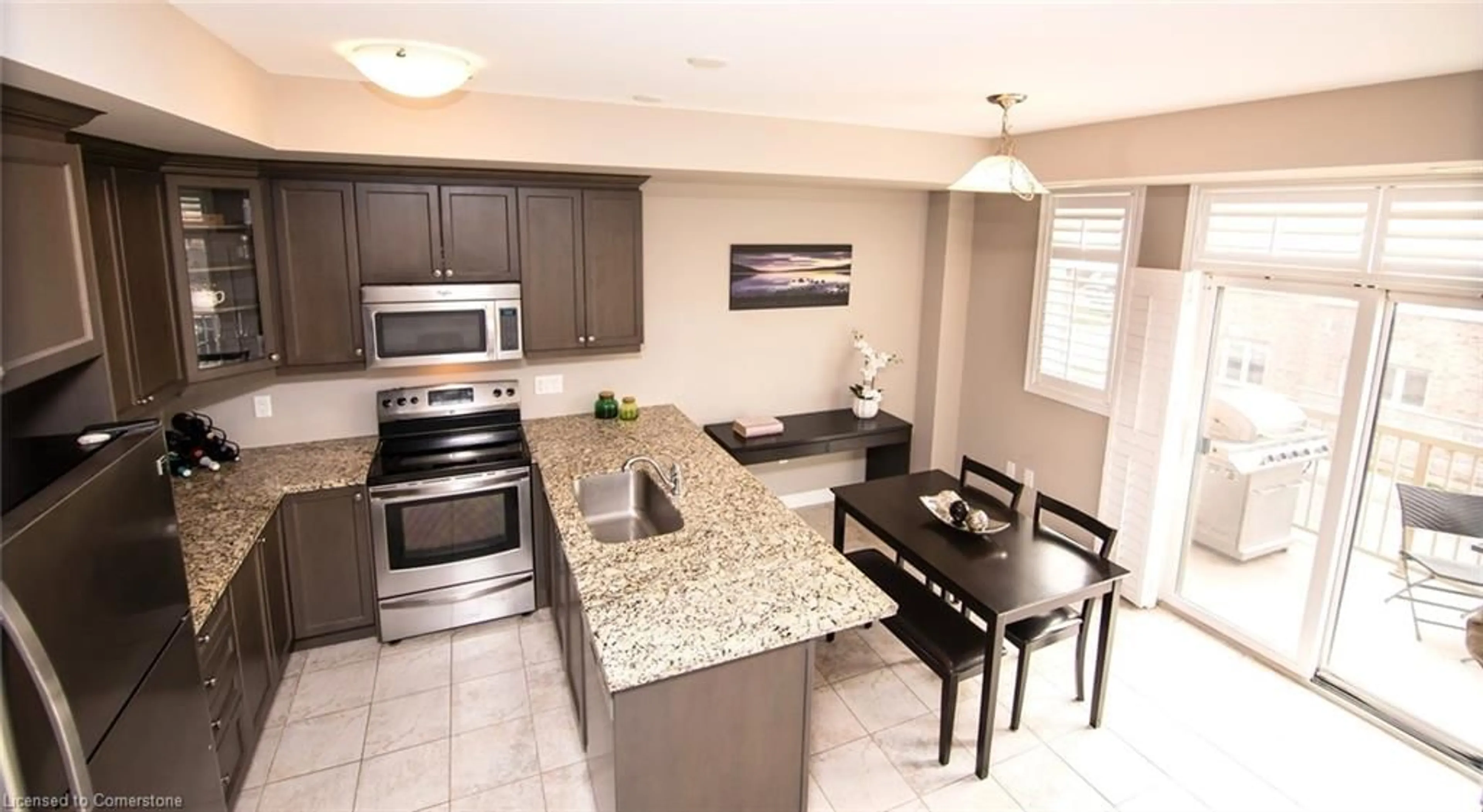 Open concept kitchen, ceramic/tile floor for 4139 Palermo Common #30, Burlington Ontario L7L 0G7