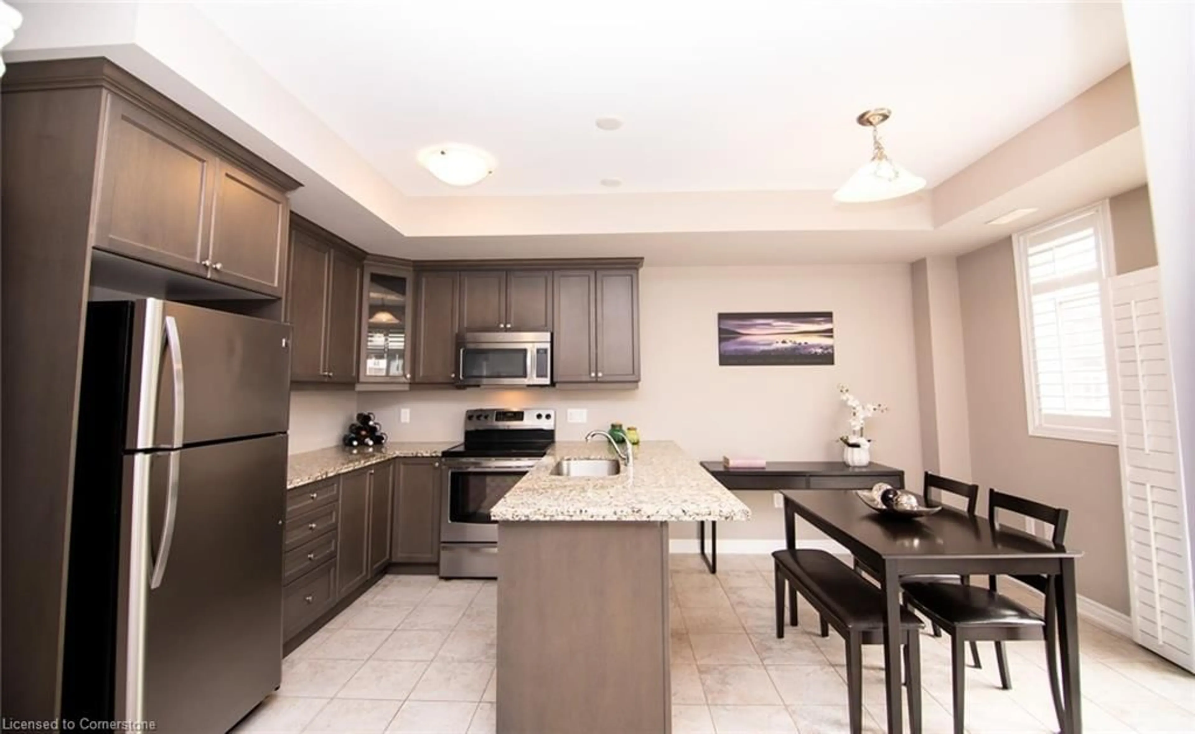 Open concept kitchen, ceramic/tile floor for 4139 Palermo Common #30, Burlington Ontario L7L 0G7