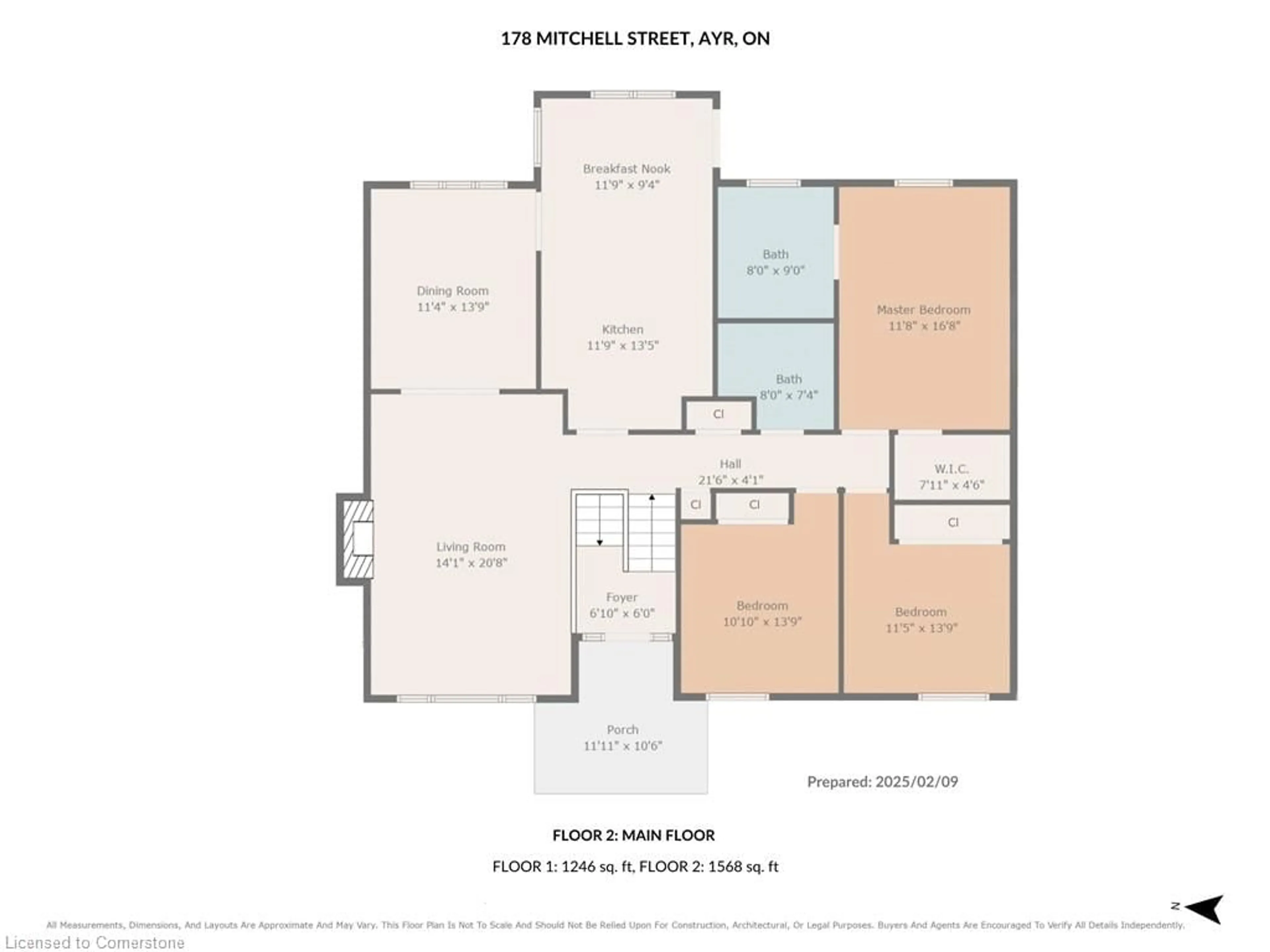 Floor plan for 178 Mitchell St, Ayr Ontario N0B 1E0