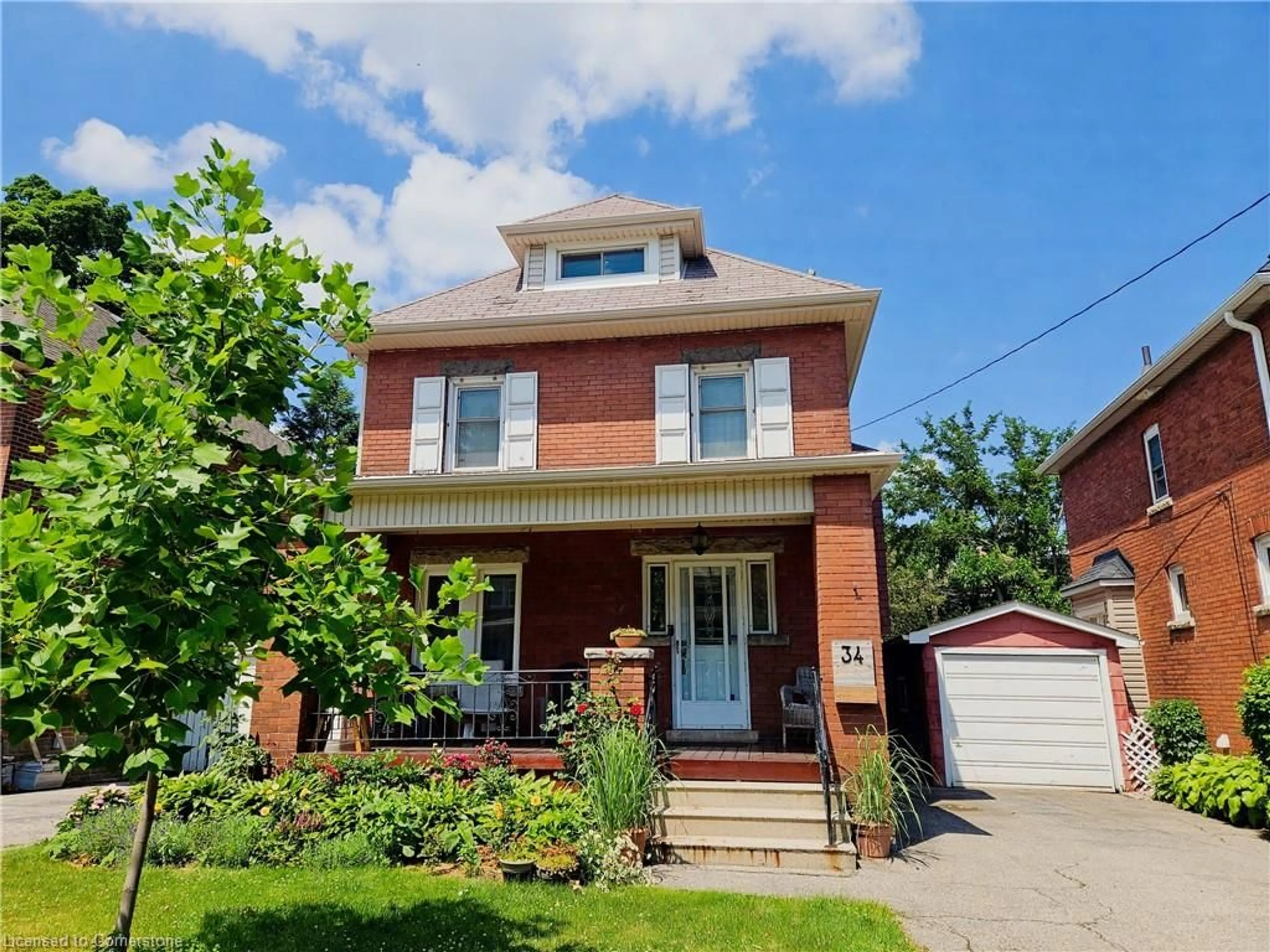 Home with brick exterior material, street for 34 Connaught Ave, Hamilton Ontario L8M 3C2