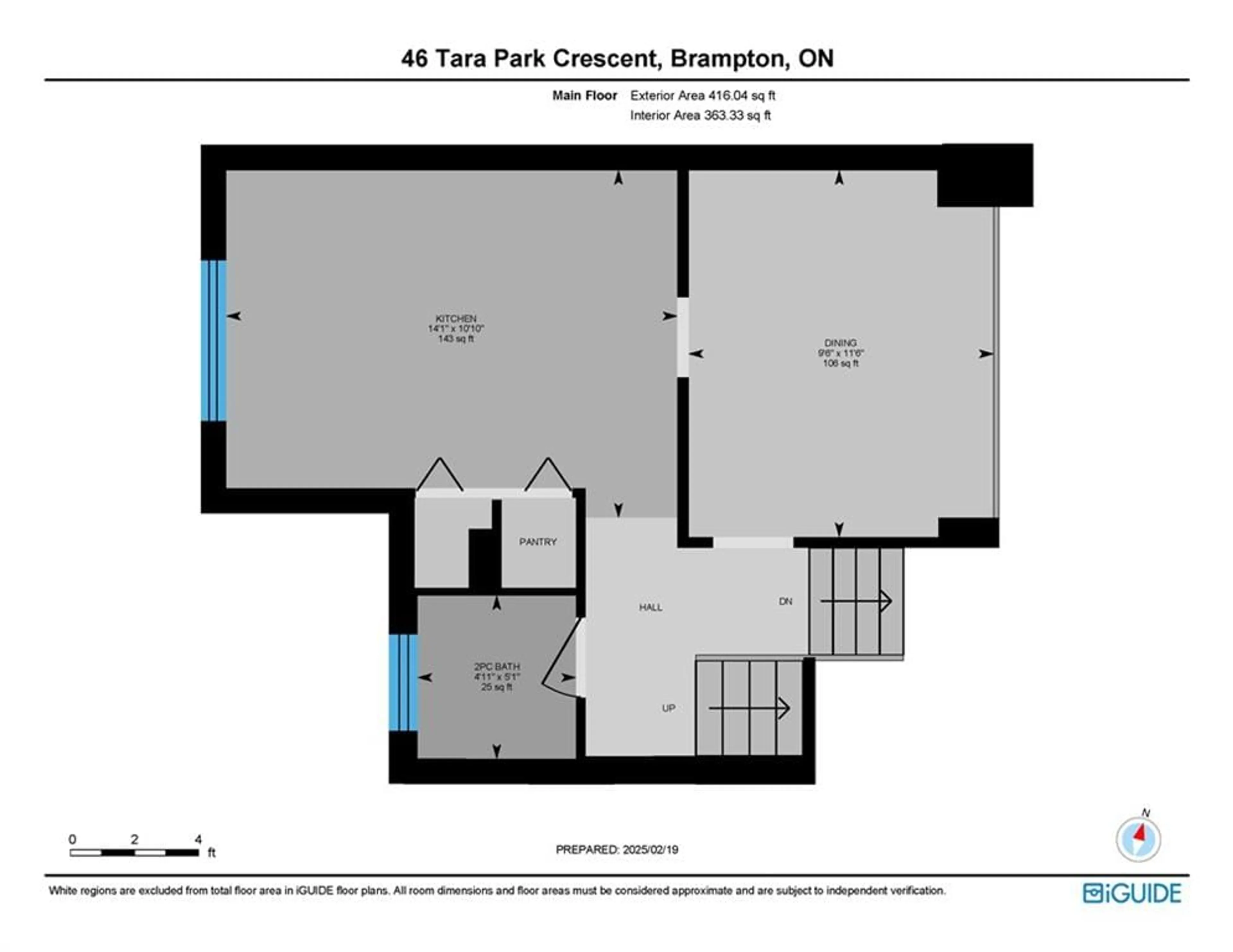 Floor plan for 46 Tara Park Cres, Brampton Ontario L6V 3E3