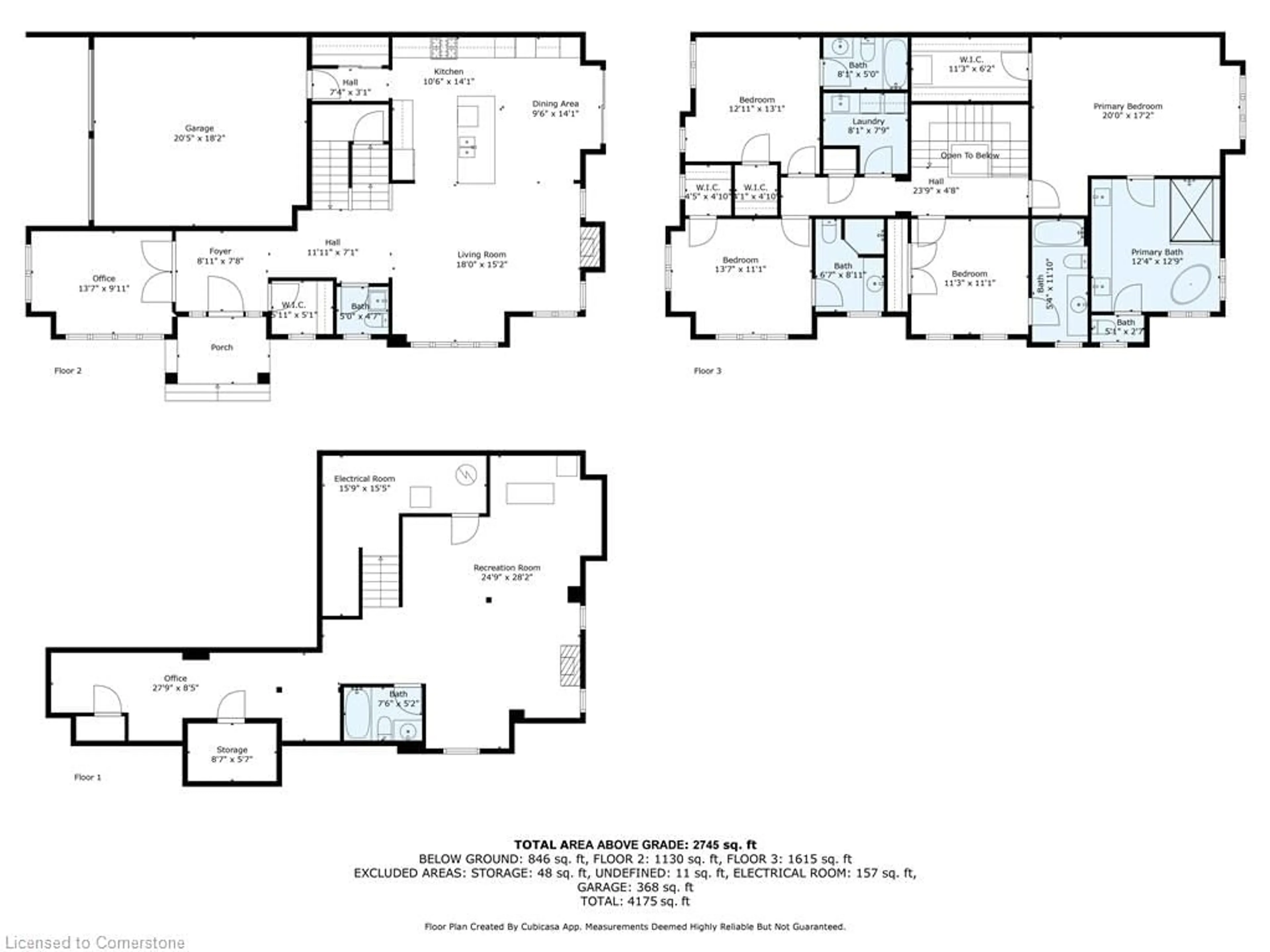 Floor plan for 2398 Aubrey Turquand Trail, Oakville Ontario L6M 5L5