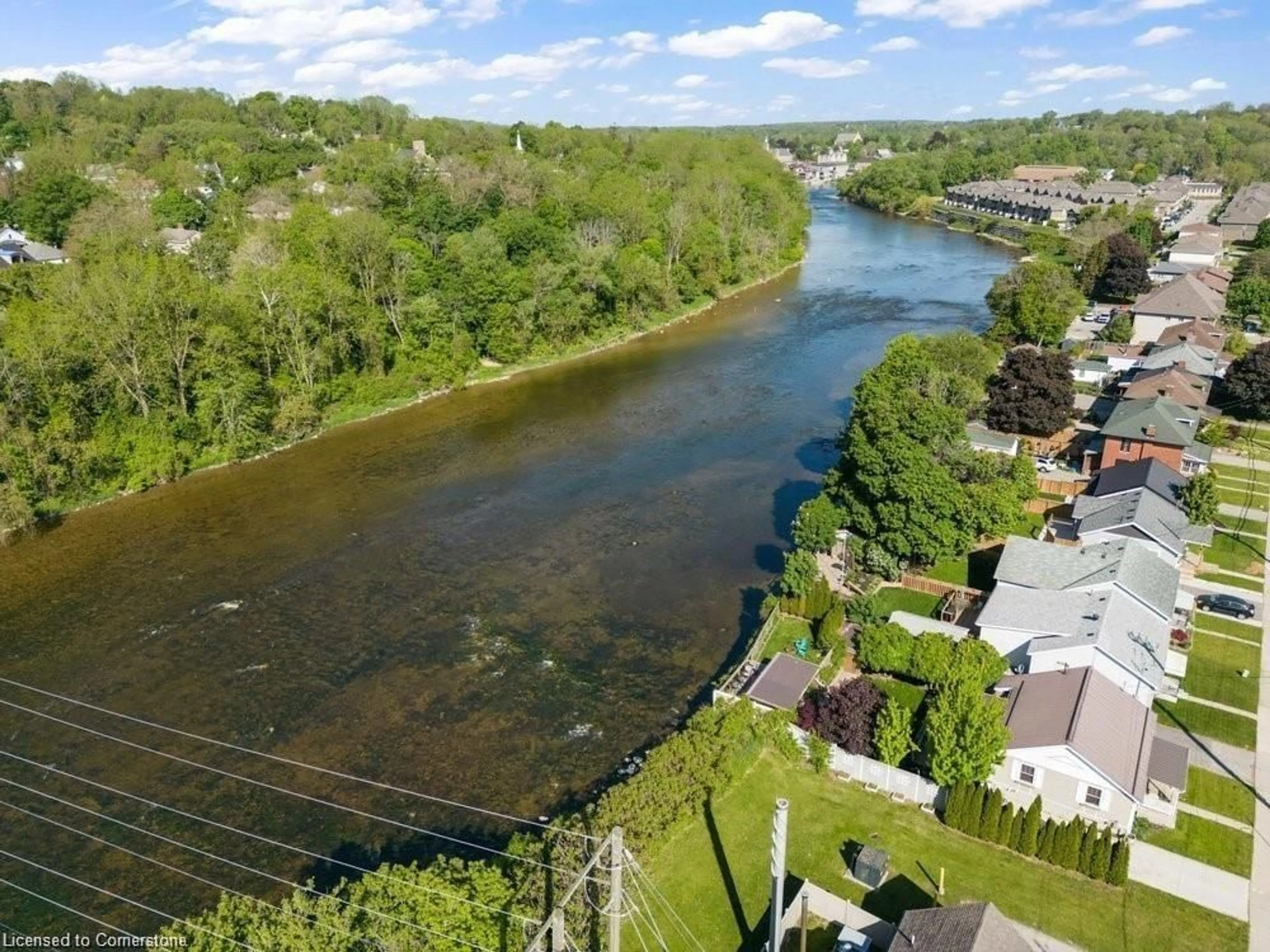 A pic from outside/outdoor area/front of a property/back of a property/a pic from drone, water/lake/river/ocean view for 2 Willow Street #41, Paris Ontario N3L 0K7