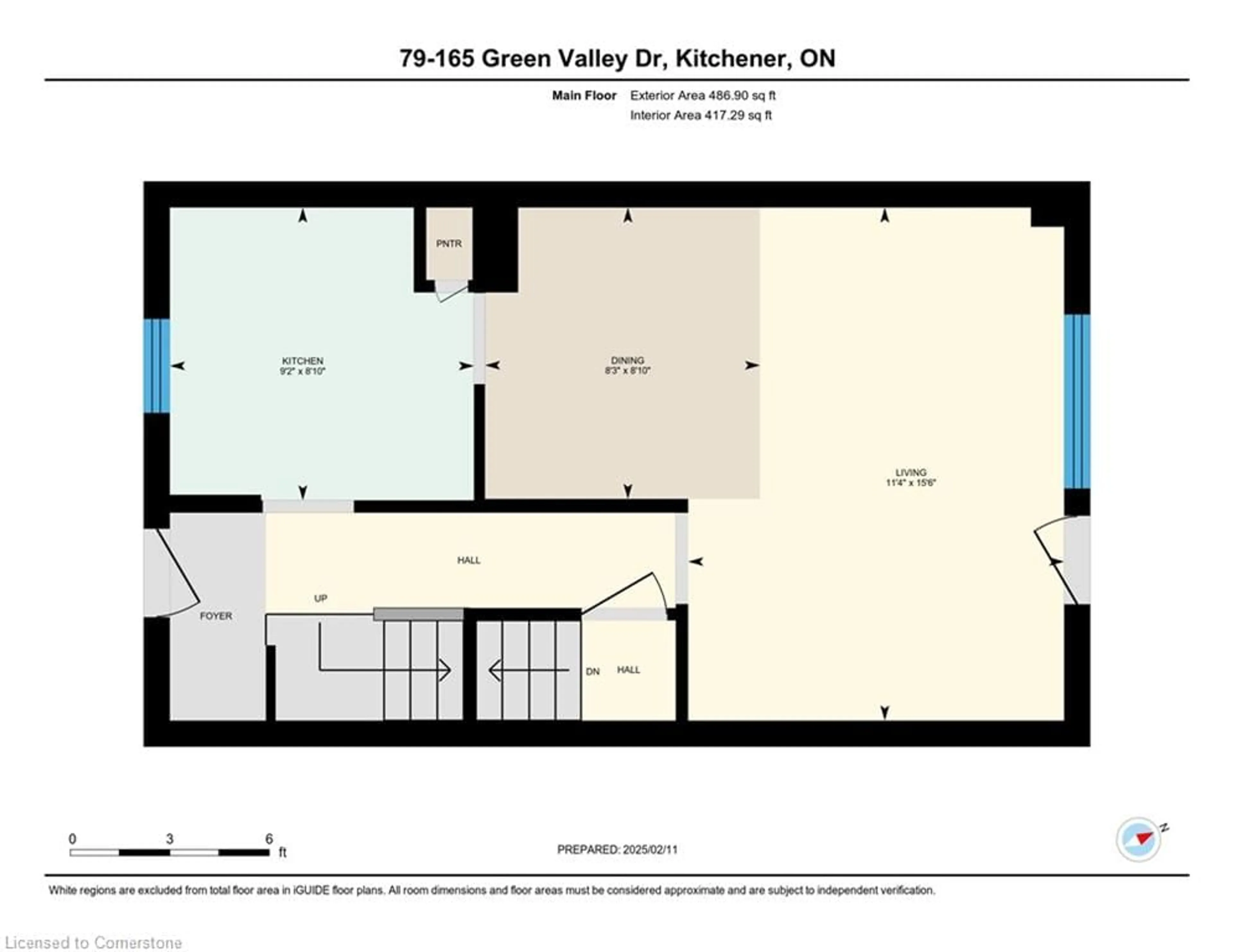 Floor plan for 165 Green Valley Dr #79, Kitchener Ontario N2P 1K3