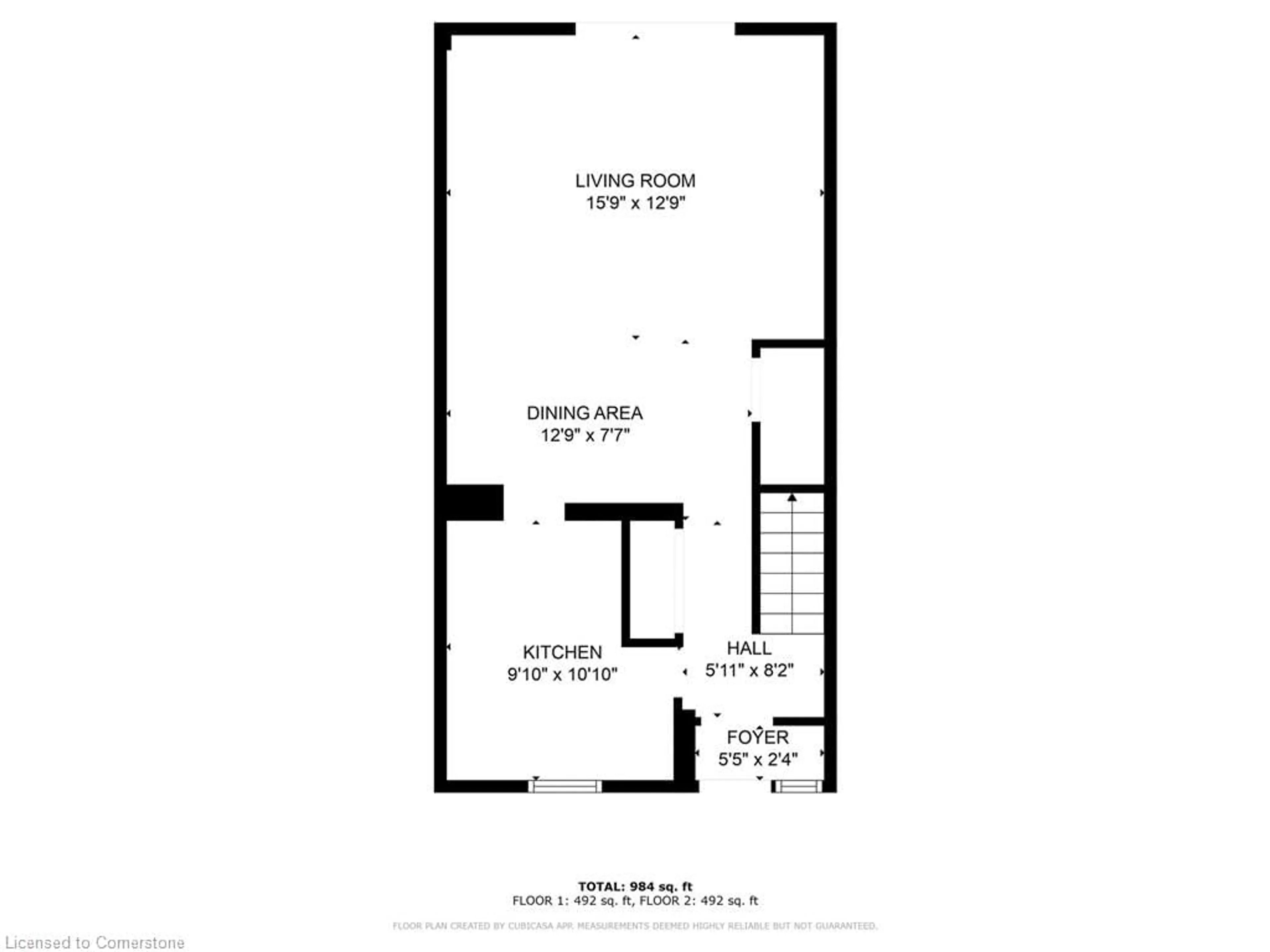 Floor plan for 350 Quigley Rd #110, Hamilton Ontario L8K 5N2