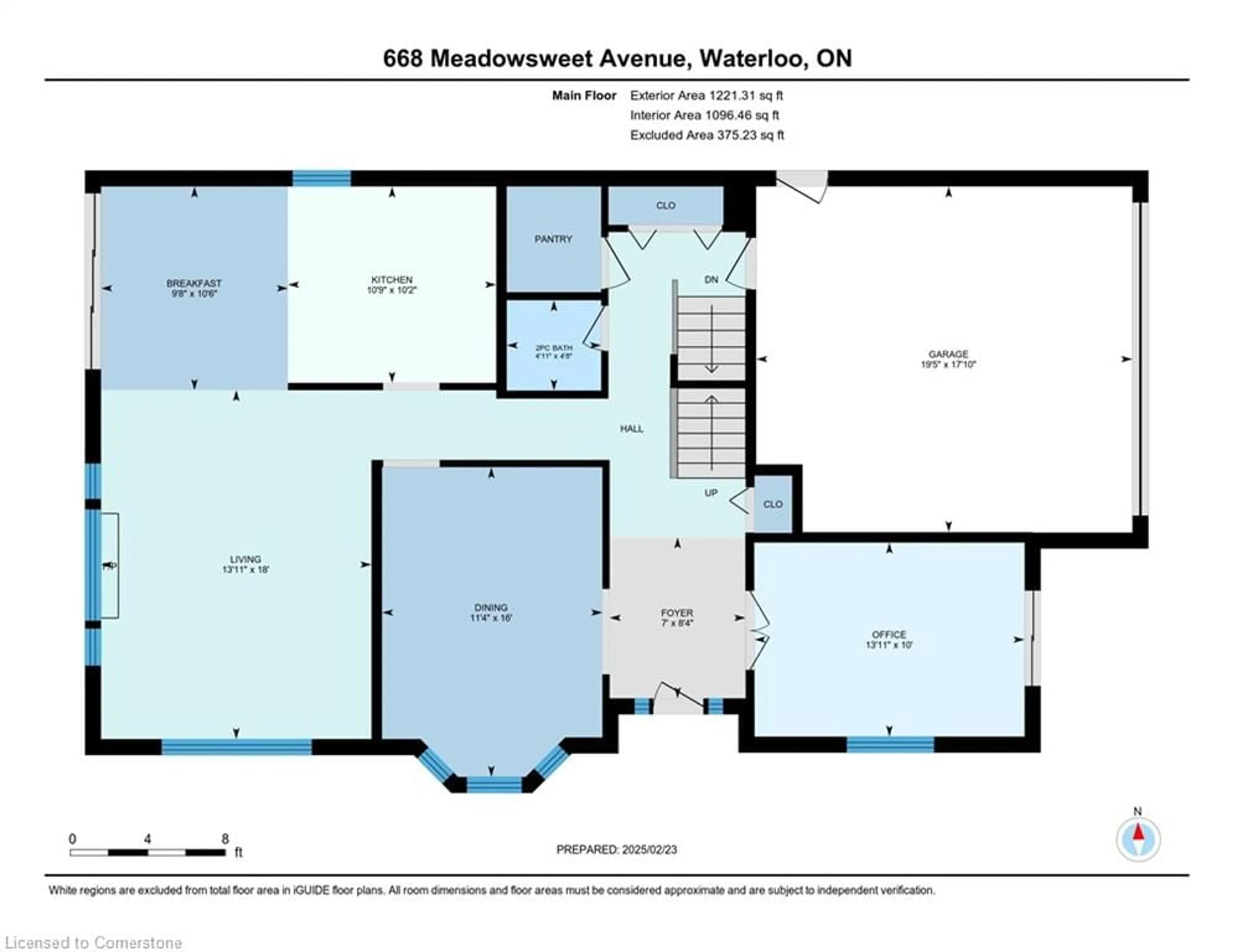 Floor plan for 668 Meadowsweet Ave, Waterloo Ontario N2V 2Y1