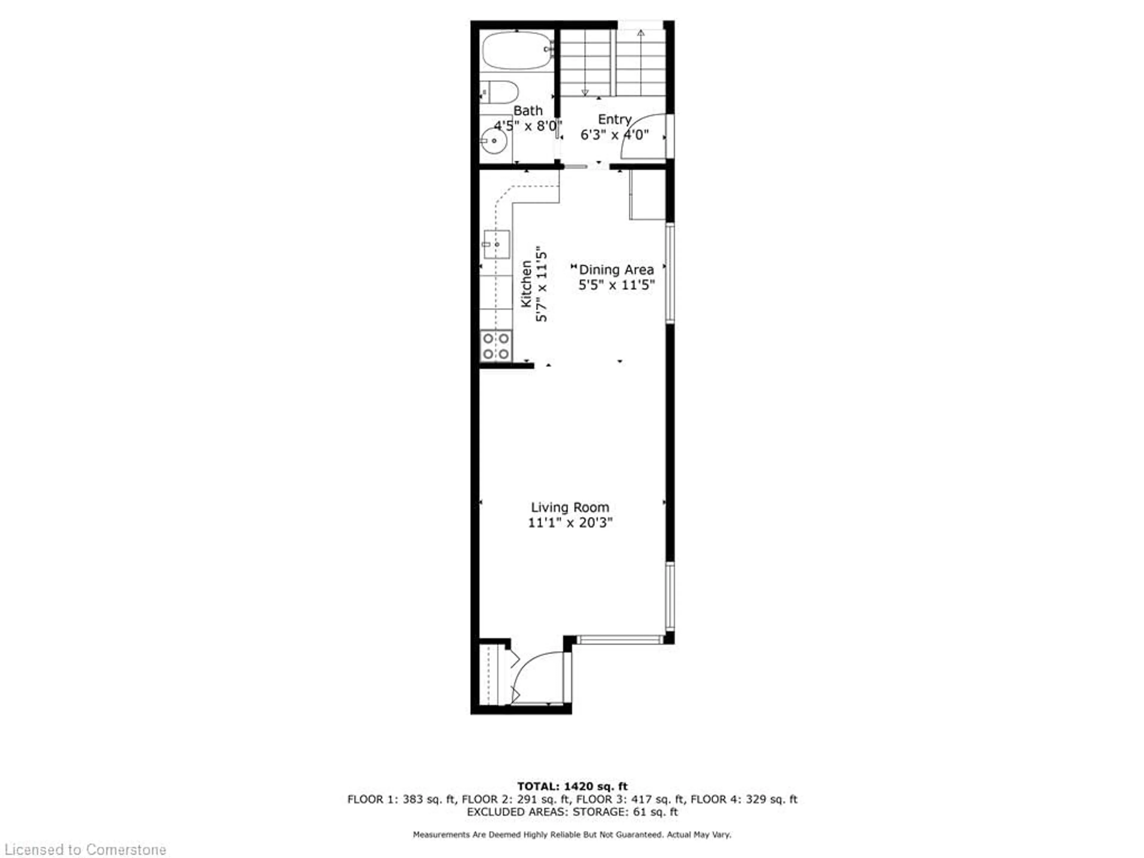 Floor plan for 131 Franklin St, Kitchener Ontario N2A 1Y3