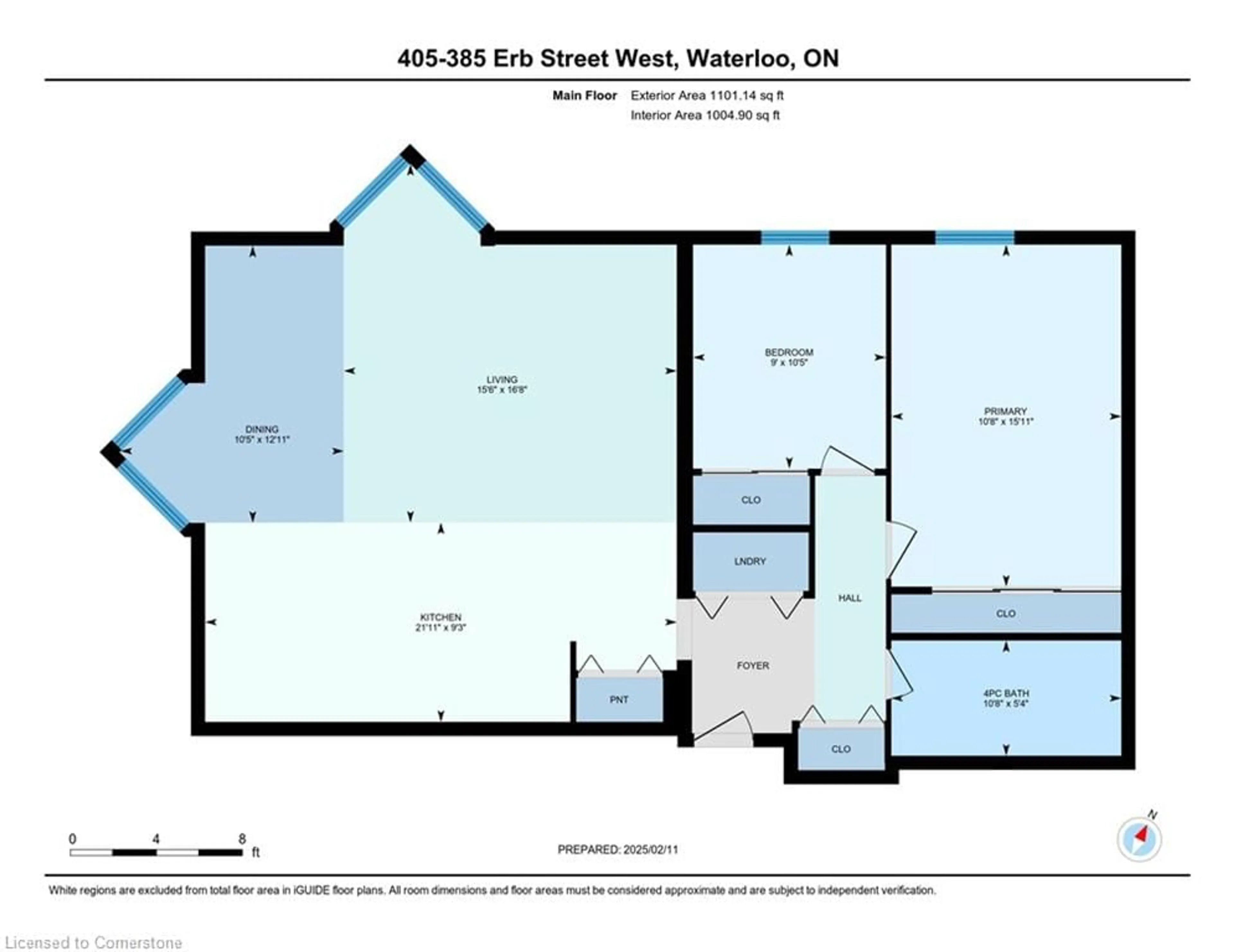 Floor plan for 384 Erb Street W St #405, Waterloo Ontario N2L 1W6