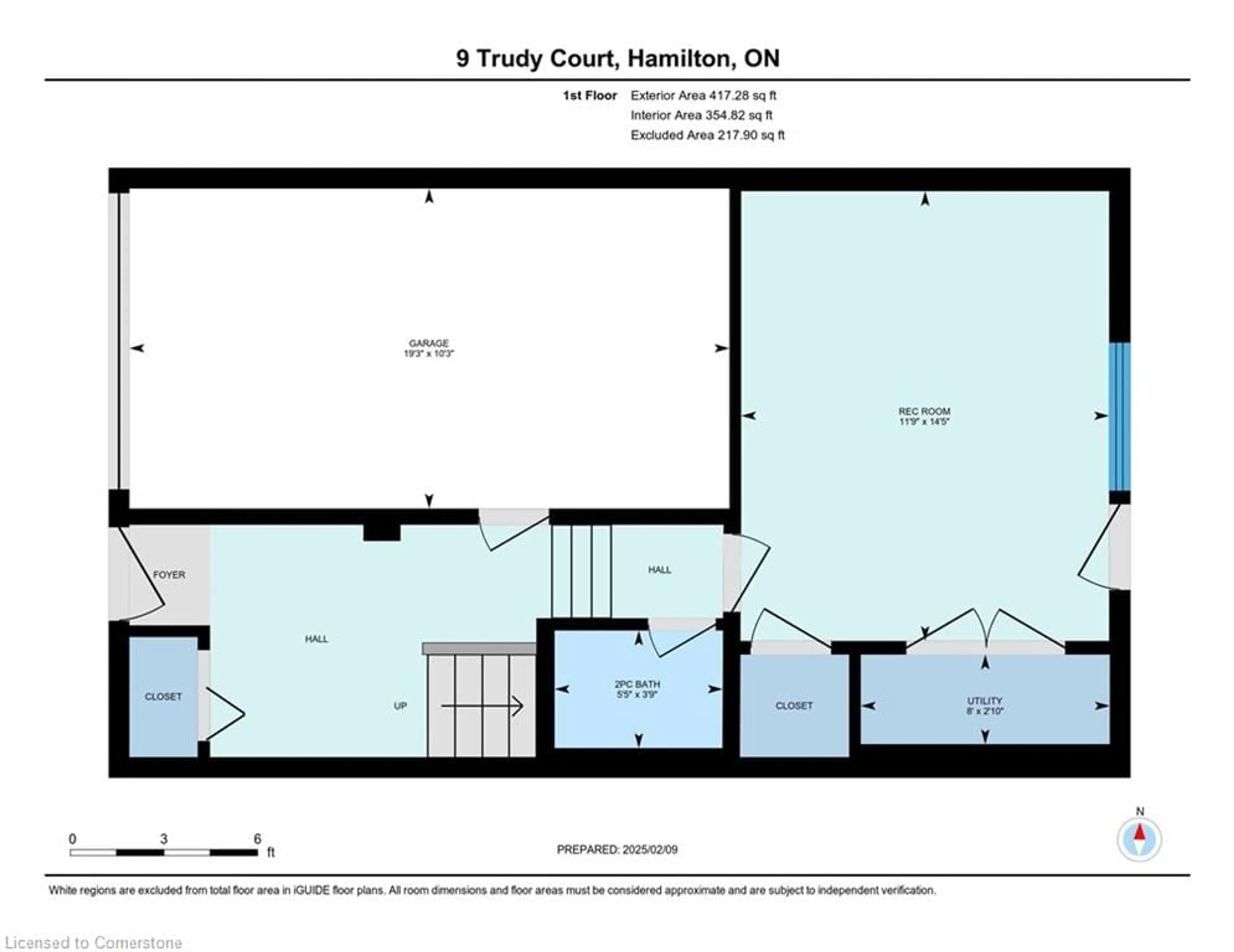 Floor plan for 9 Trudy Crt, Dundas Ontario L9H 5P6