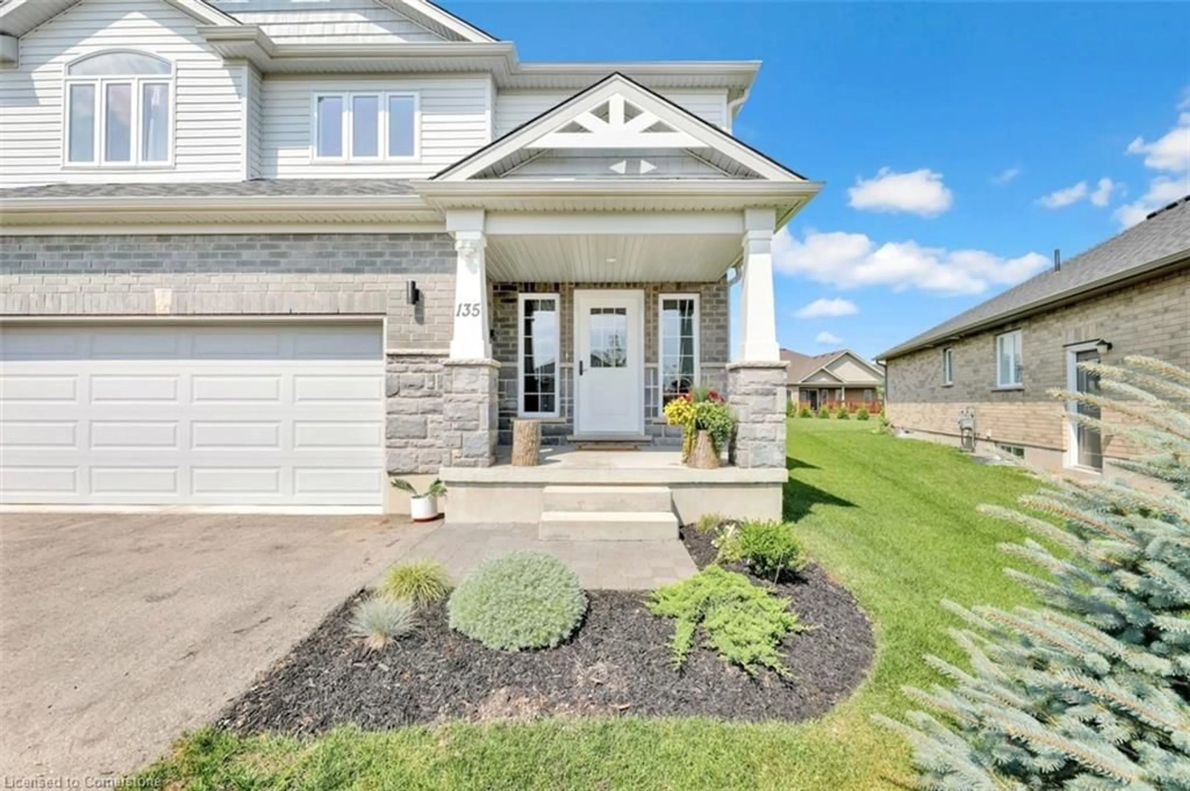 Home with brick exterior material, street for 135 Stephenson Way, Palmerston Ontario N0G 2P0