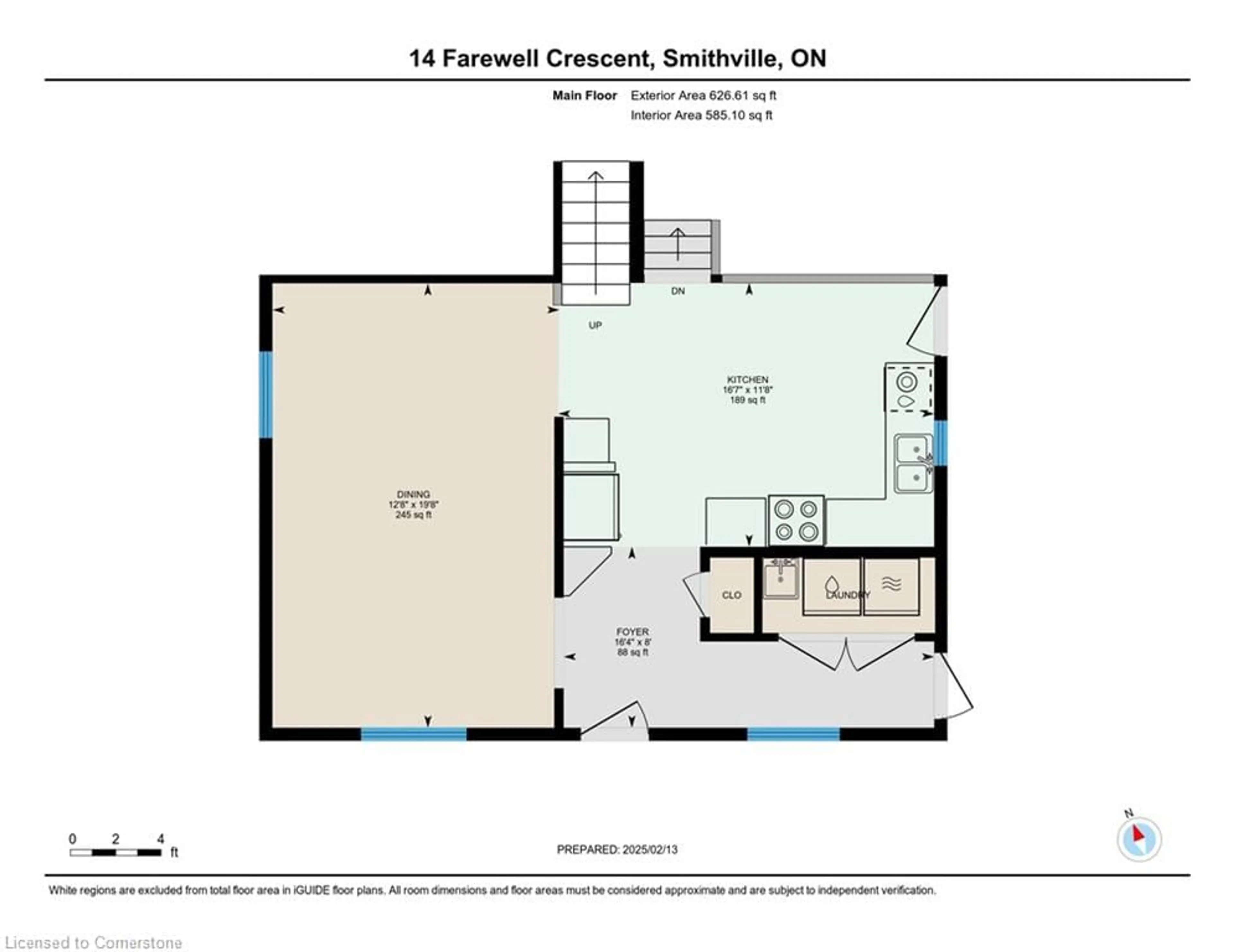 Floor plan for 14 Farewell Cres, Smithville Ontario L0R 2A0