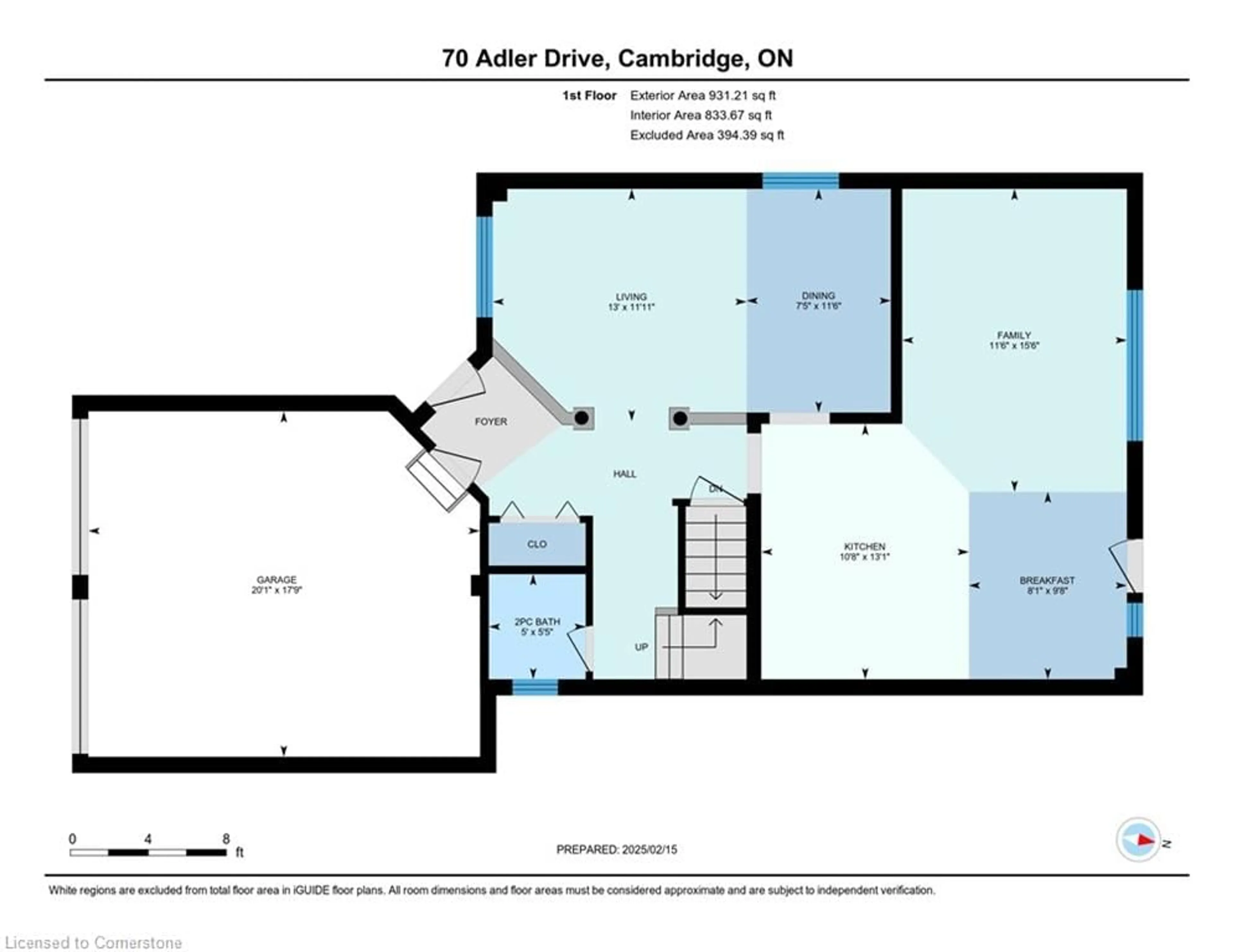 Floor plan for 70 Adler Dr, Cambridge Ontario N3C 4B7