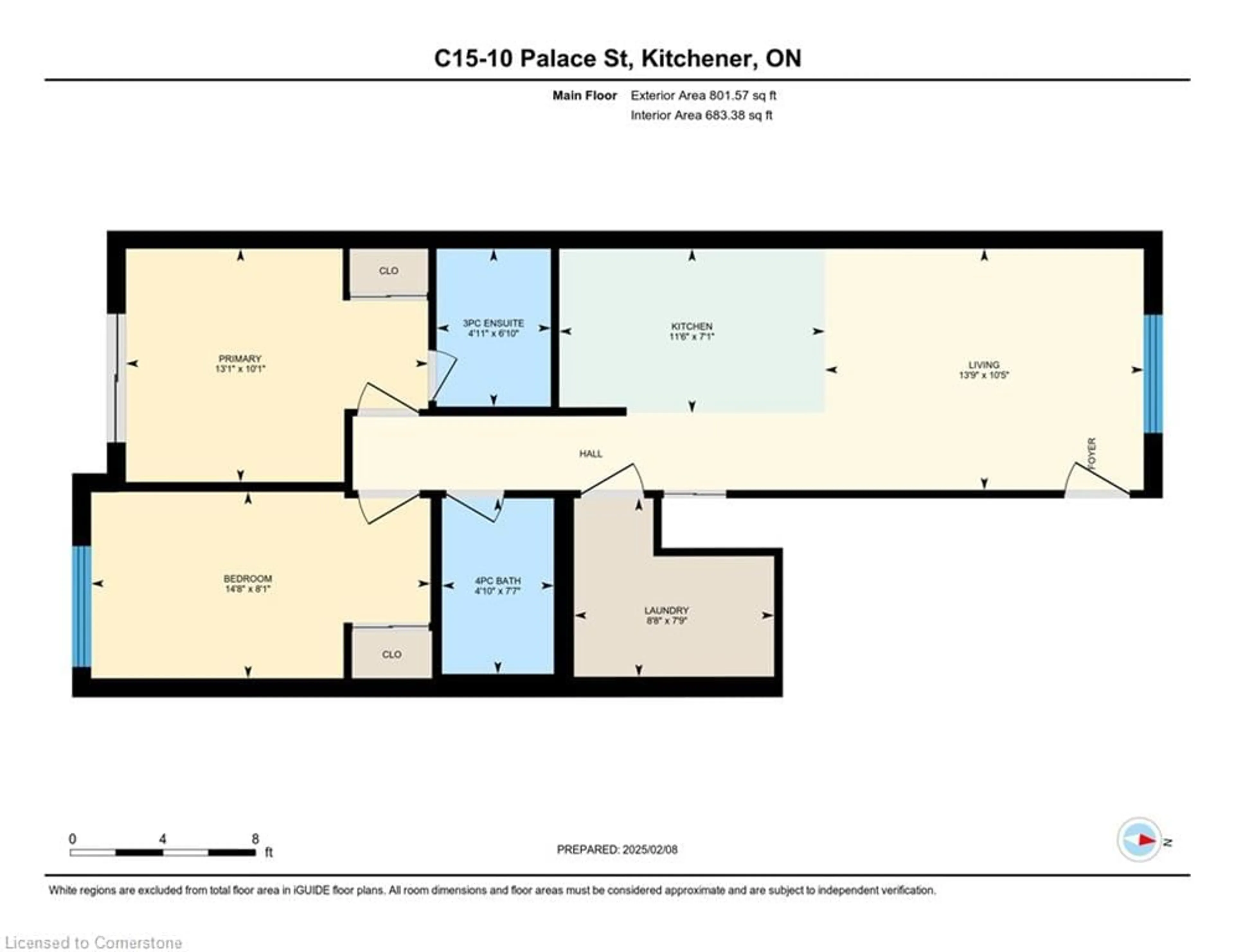 Floor plan for 10 Palace St #C15, Kitchener Ontario N2E 0J3