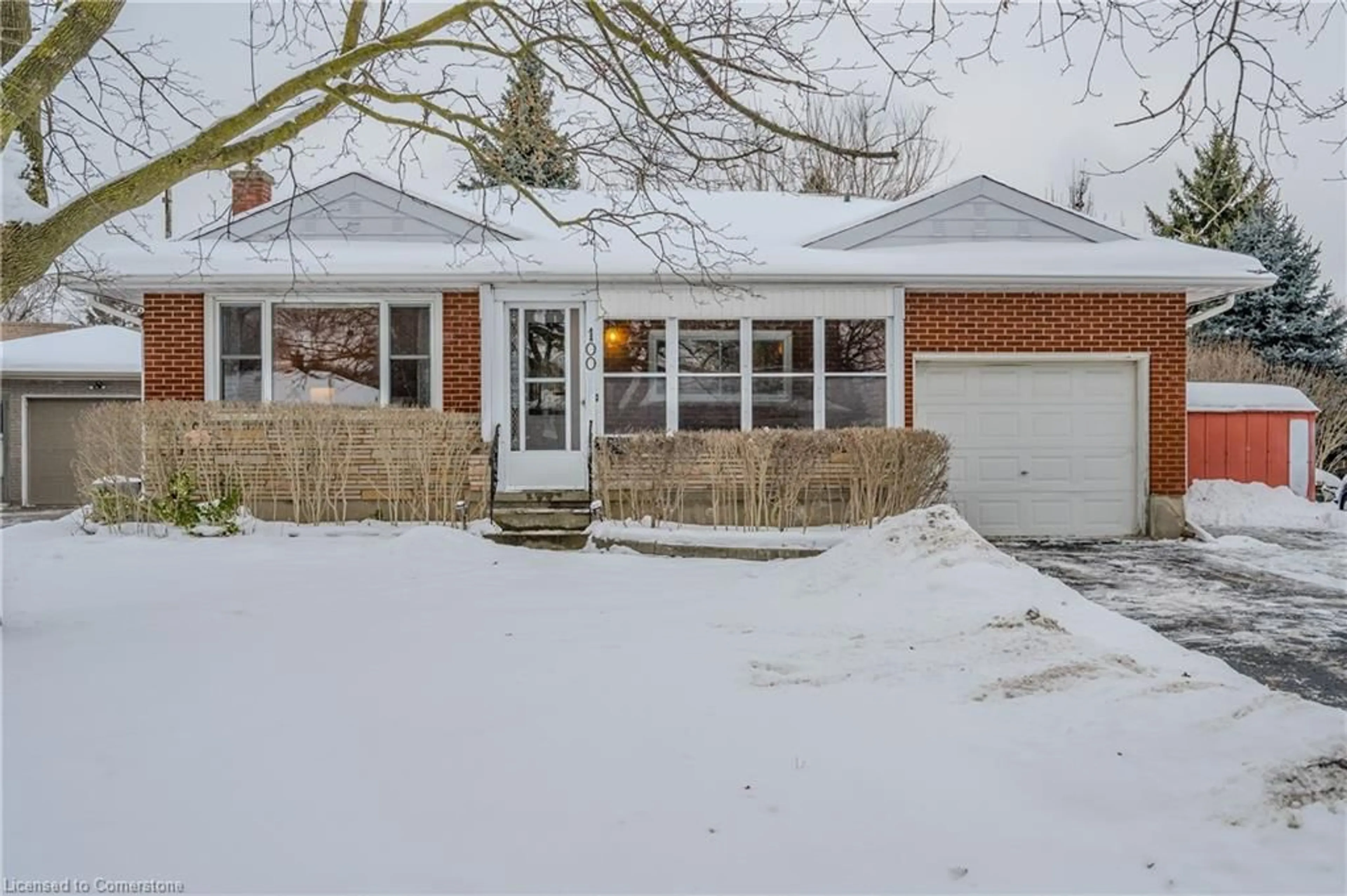 Home with brick exterior material, street for 100 Boniface Ave, Kitchener Ontario N2C 1L9