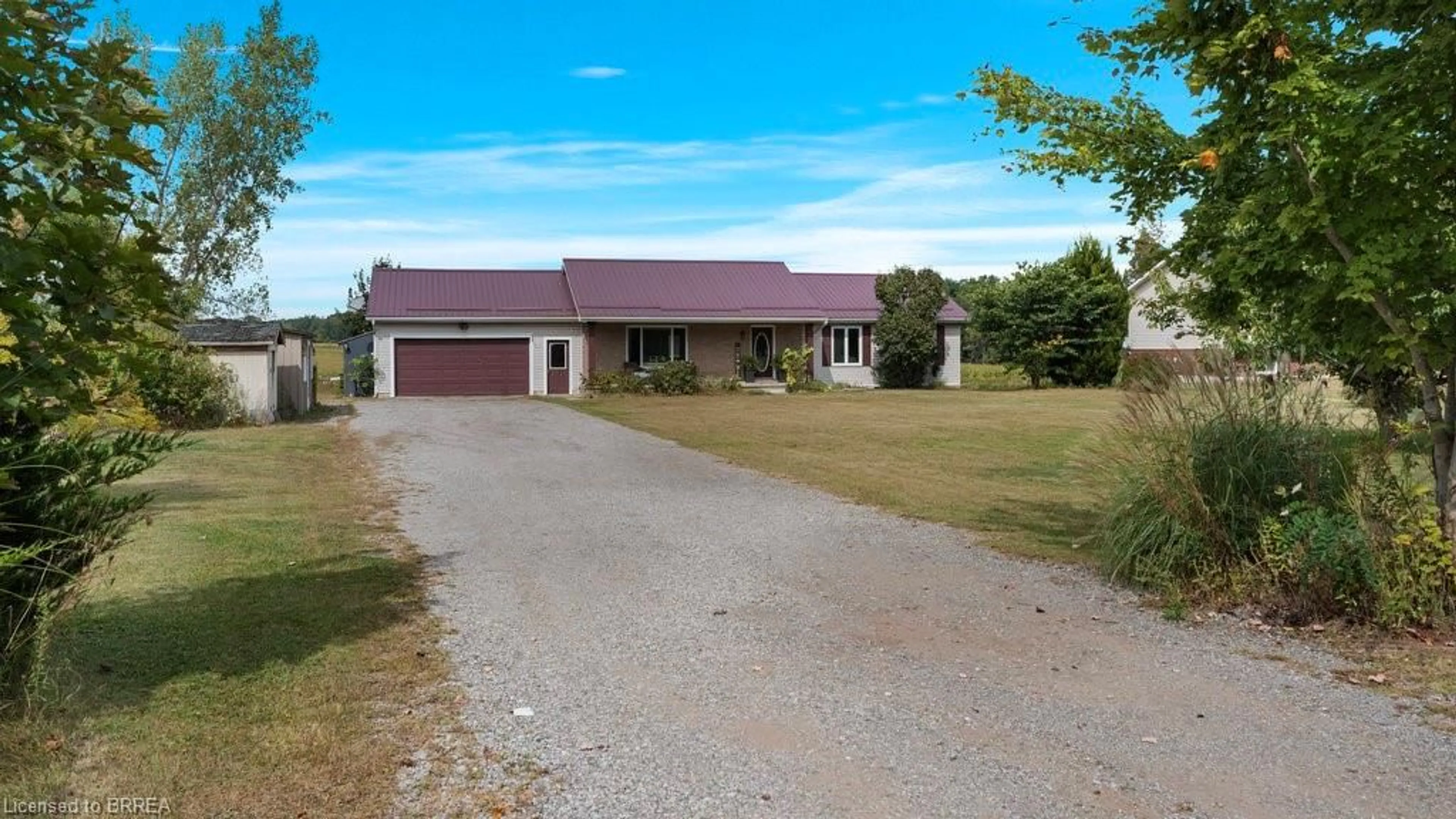 A pic from outside/outdoor area/front of a property/back of a property/a pic from drone, street for 527 Conc 3 Townsend Rd, Wilsonville Ontario N0E 1Z0