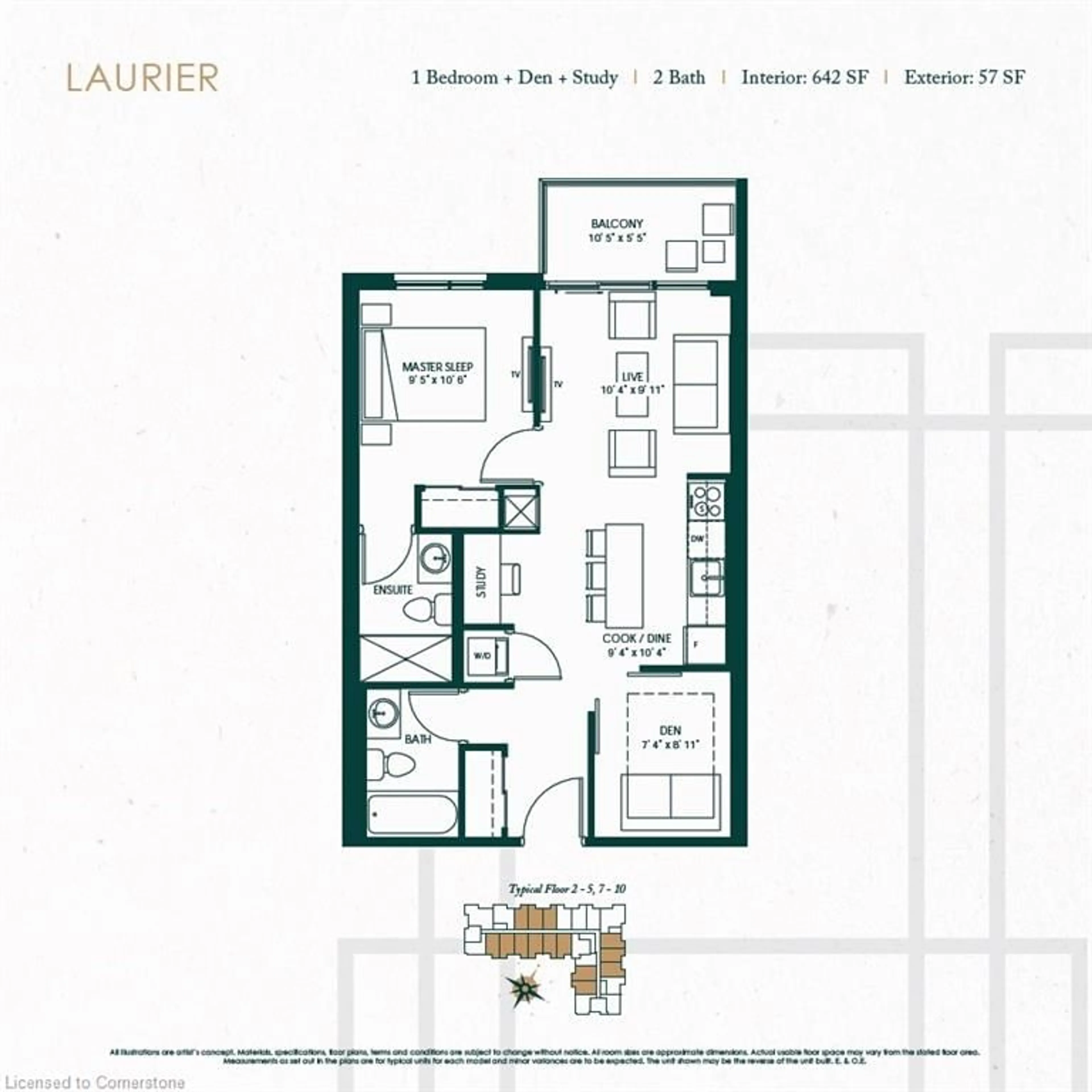 Floor plan for 401 Shellard Lane #718, Brantford Ontario N3T 5L5