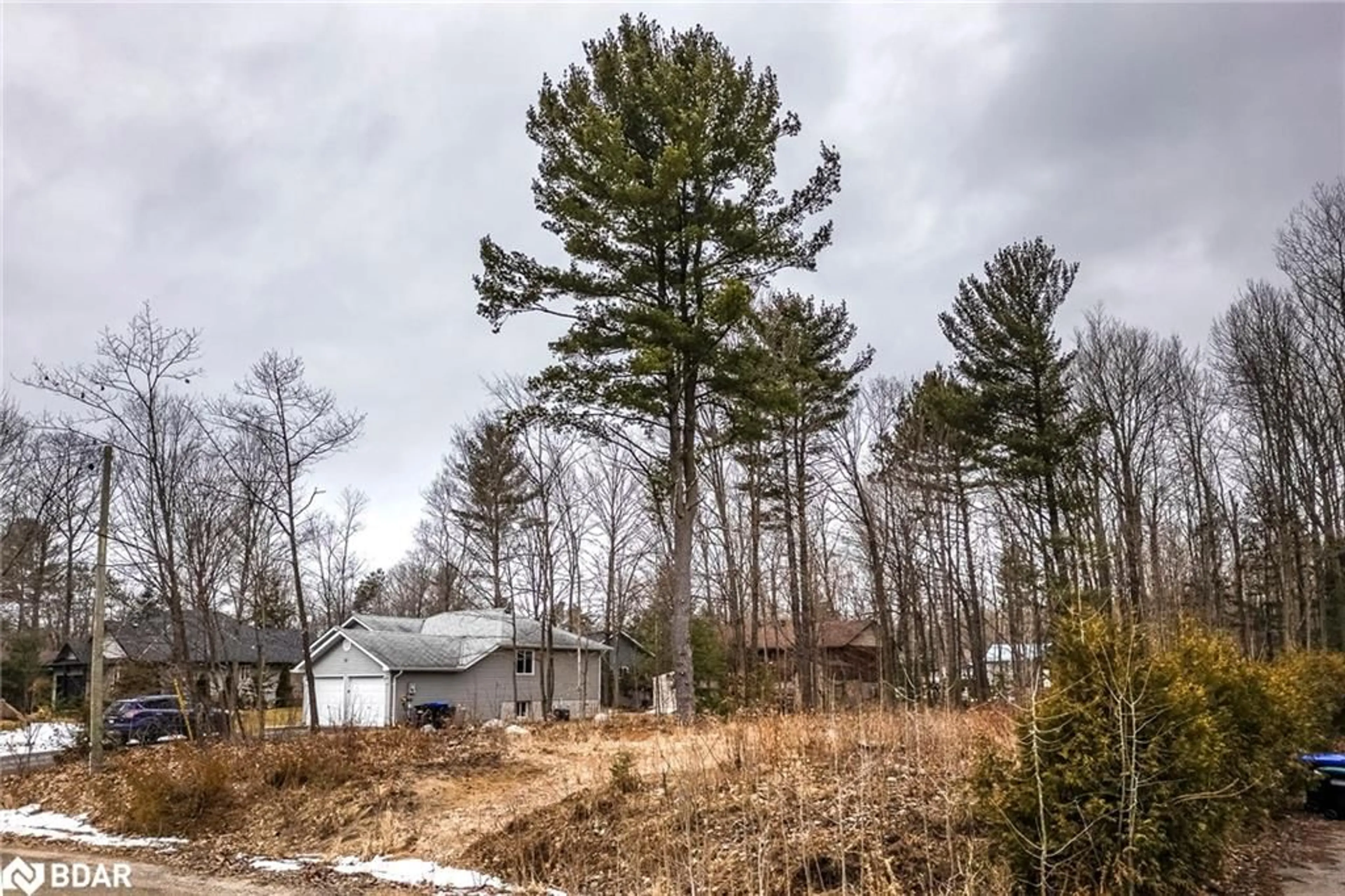 A pic from outside/outdoor area/front of a property/back of a property/a pic from drone, forest/trees view for 98 Vanier Rue, Lafontaine Ontario L9M 0J2