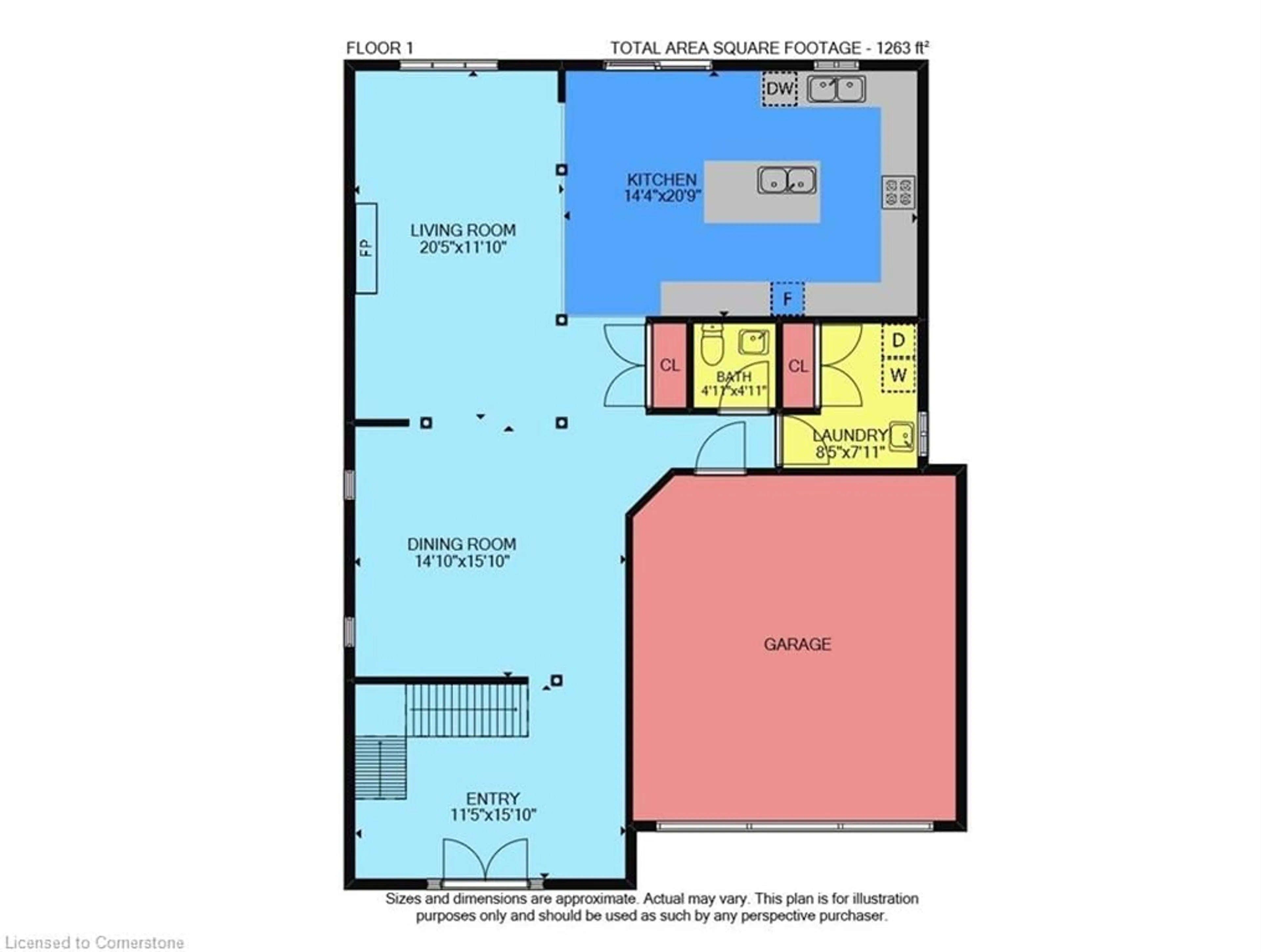 Floor plan for 21 Alden St, Hannon Ontario L0R 1P0