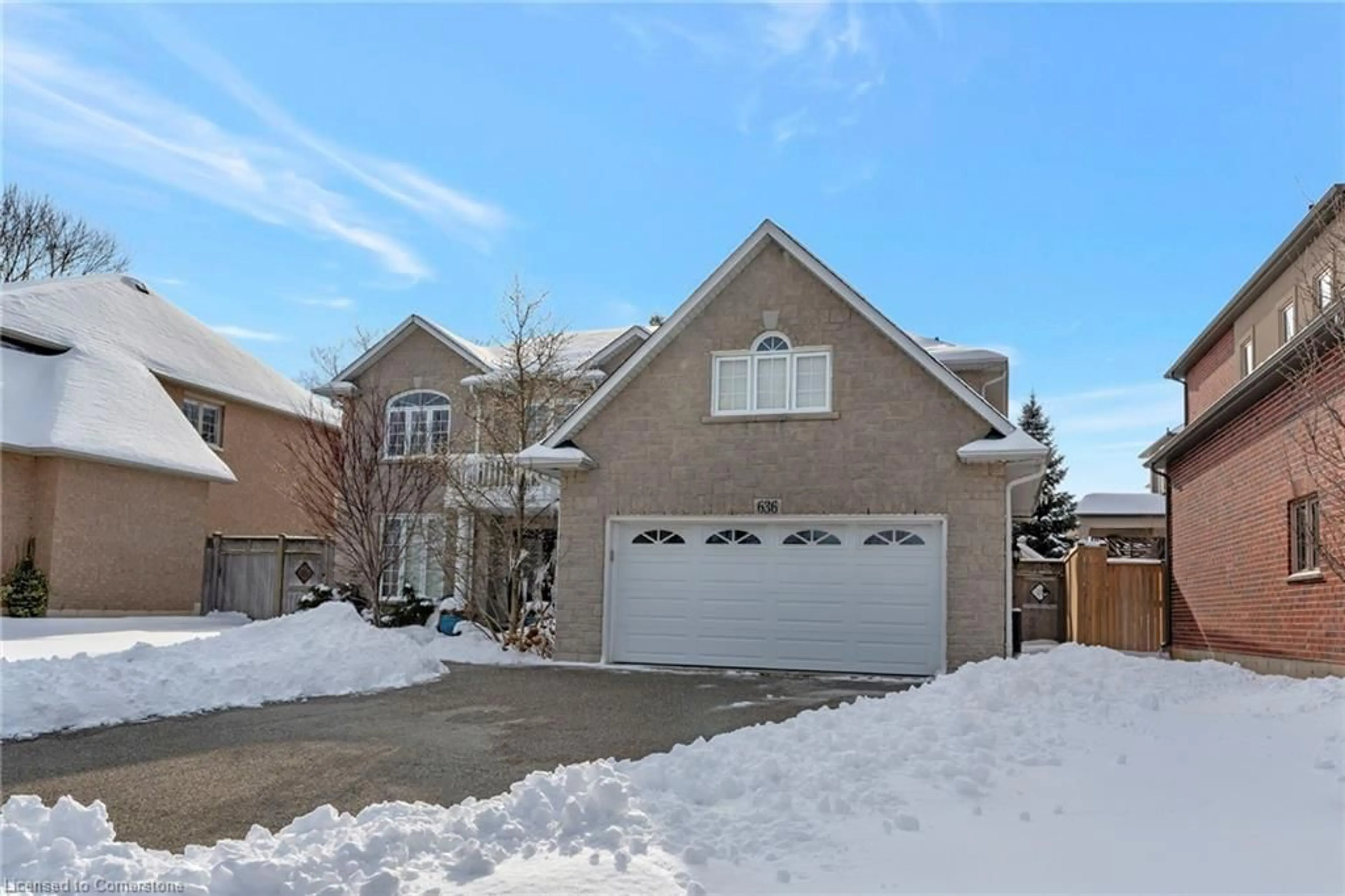 Home with brick exterior material, street for 636 Greenravine Dr, Ancaster Ontario L9G 3W2