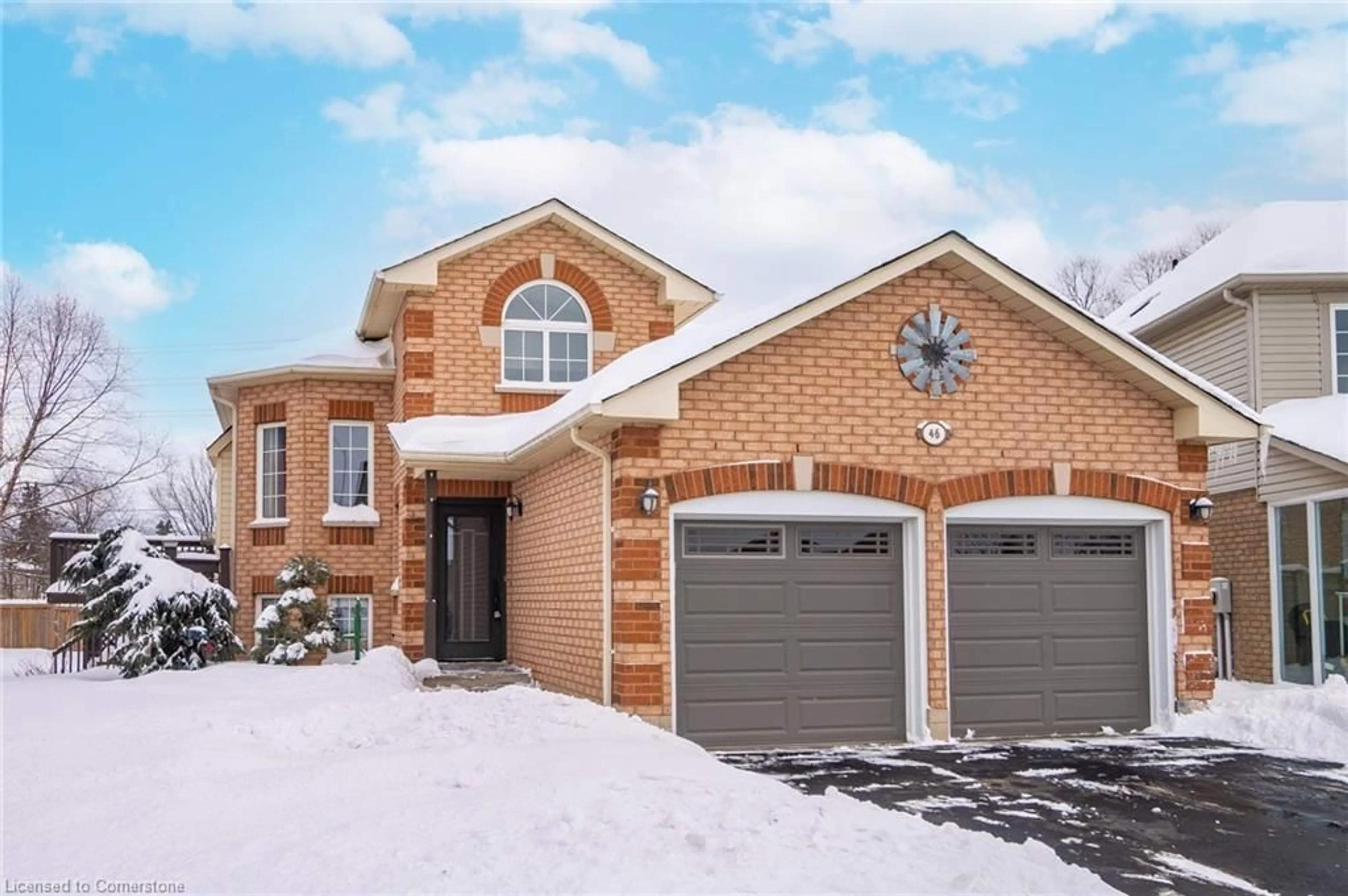 Home with brick exterior material, street for 46 Pentland Rd, Waterdown Ontario L8B 0P7