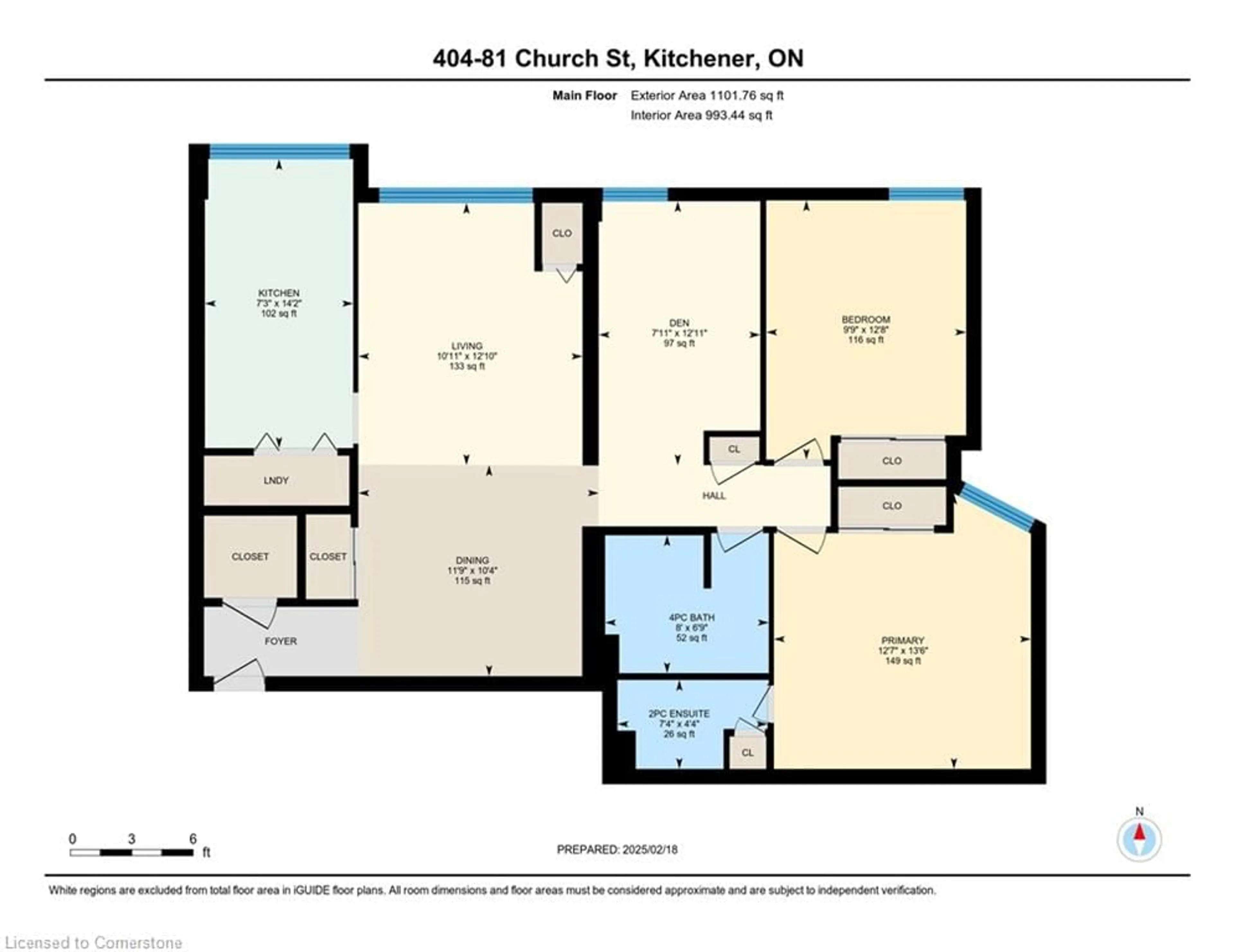 Floor plan for 81 Church St #404, Kitchener Ontario N2G 4M1