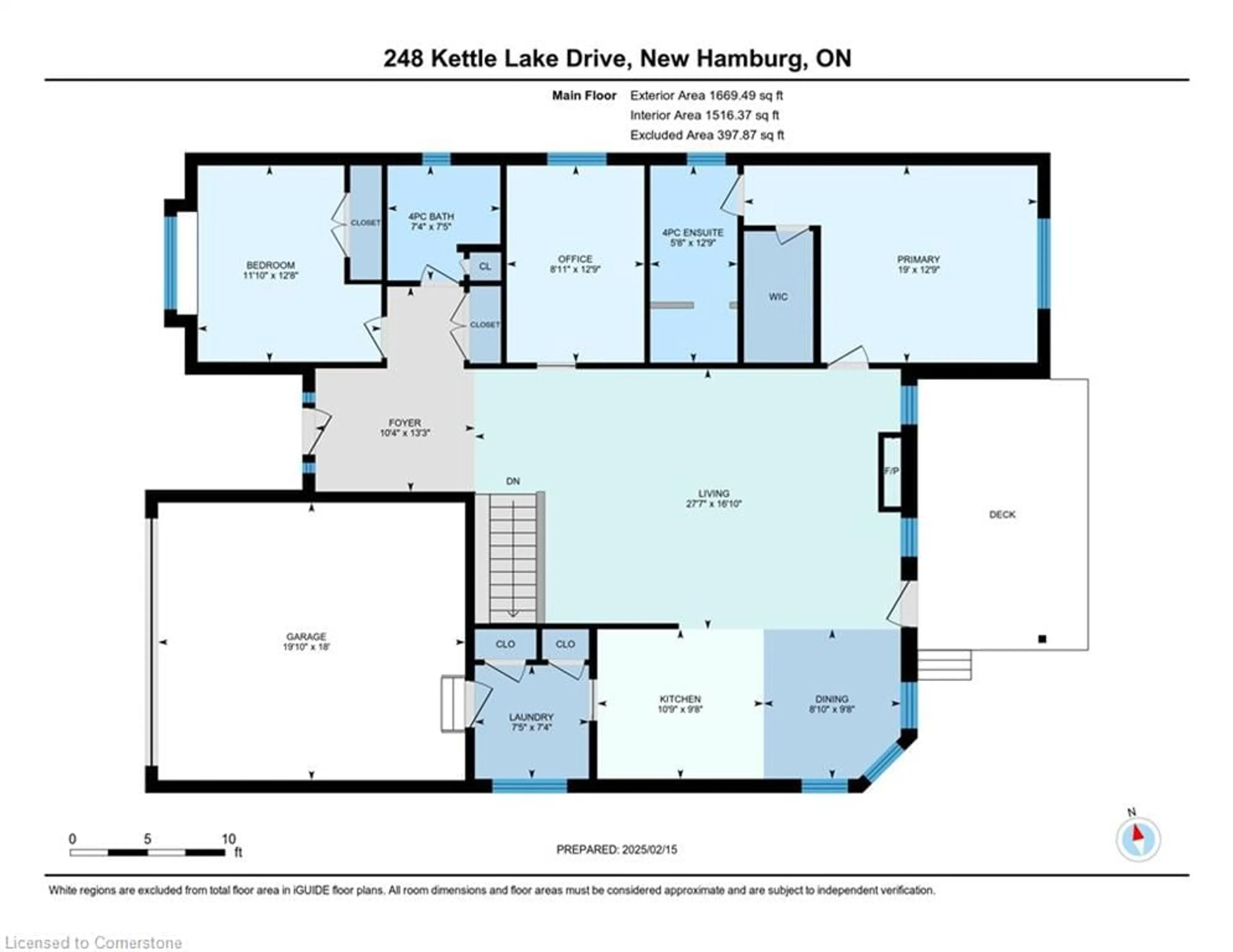 Floor plan for 248 Kettle Lake Drive, New Hamburg Ontario N3A 0C2