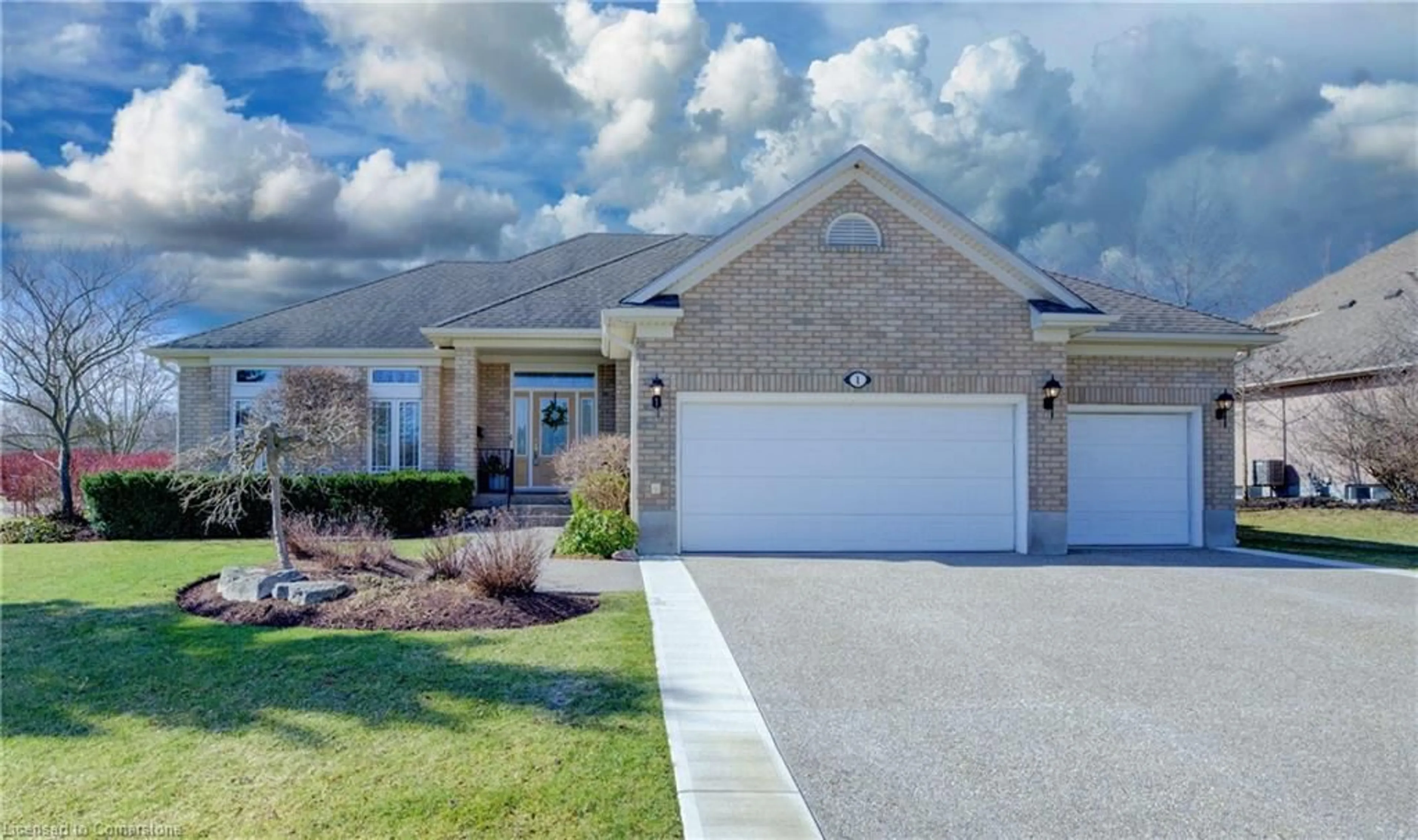 Home with brick exterior material, street for 1 Chancellor Dr, Heidelberg Ontario N0B 2M1