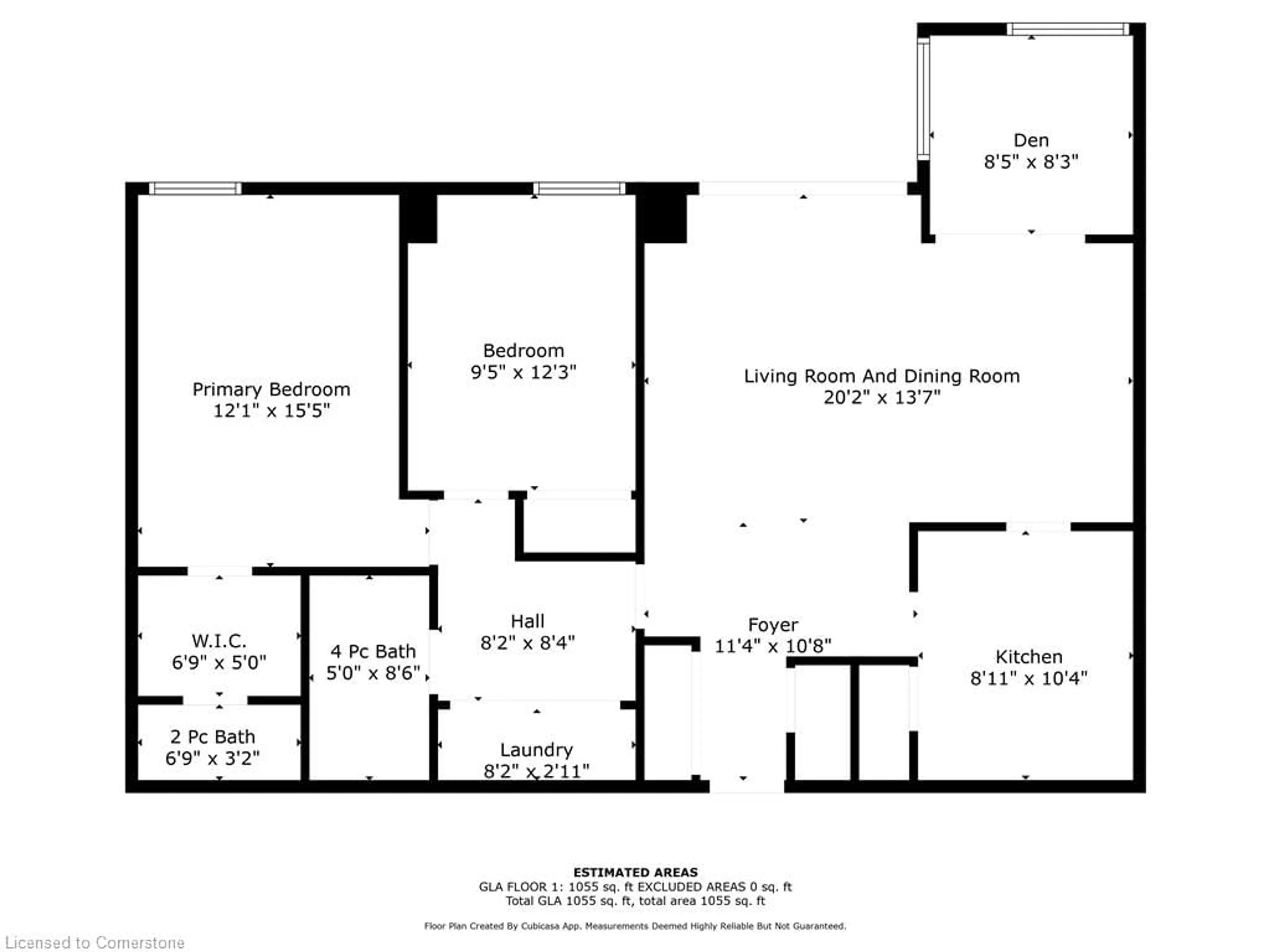 Floor plan for 500 Green Rd #1206, Stoney Creek Ontario L8E 3M6