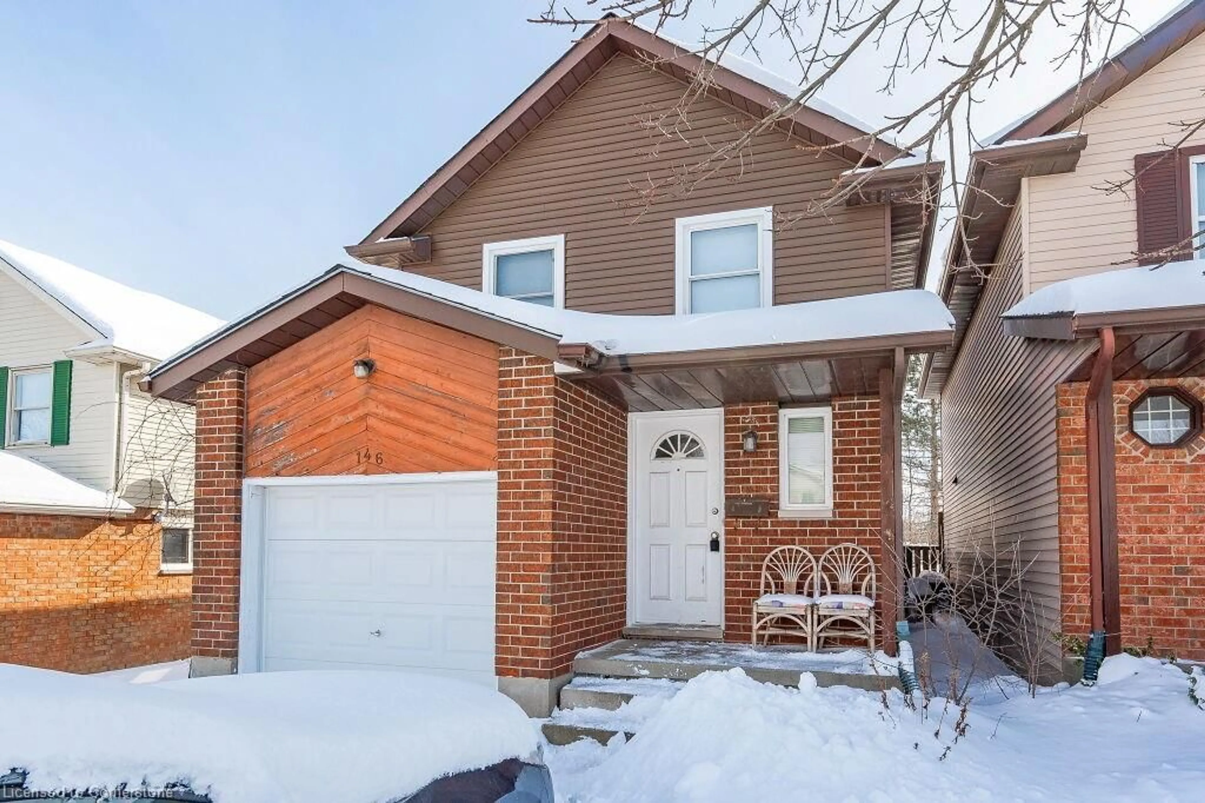 Home with brick exterior material, street for 146 Ironwood Rd, Guelph Ontario N1G 3R4