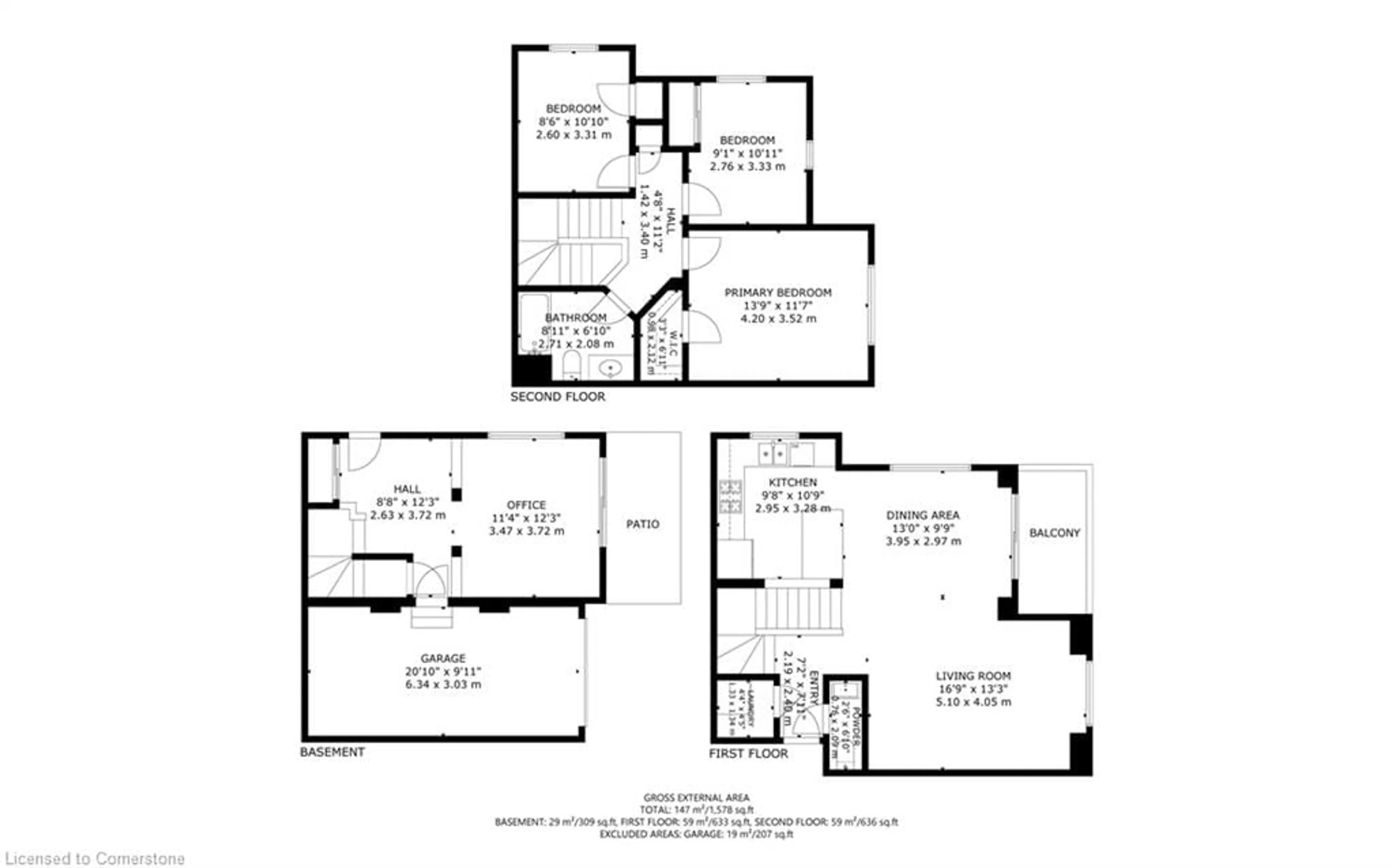 Floor plan for 623 Mcconachie Common, Burlington Ontario L7L 0E1