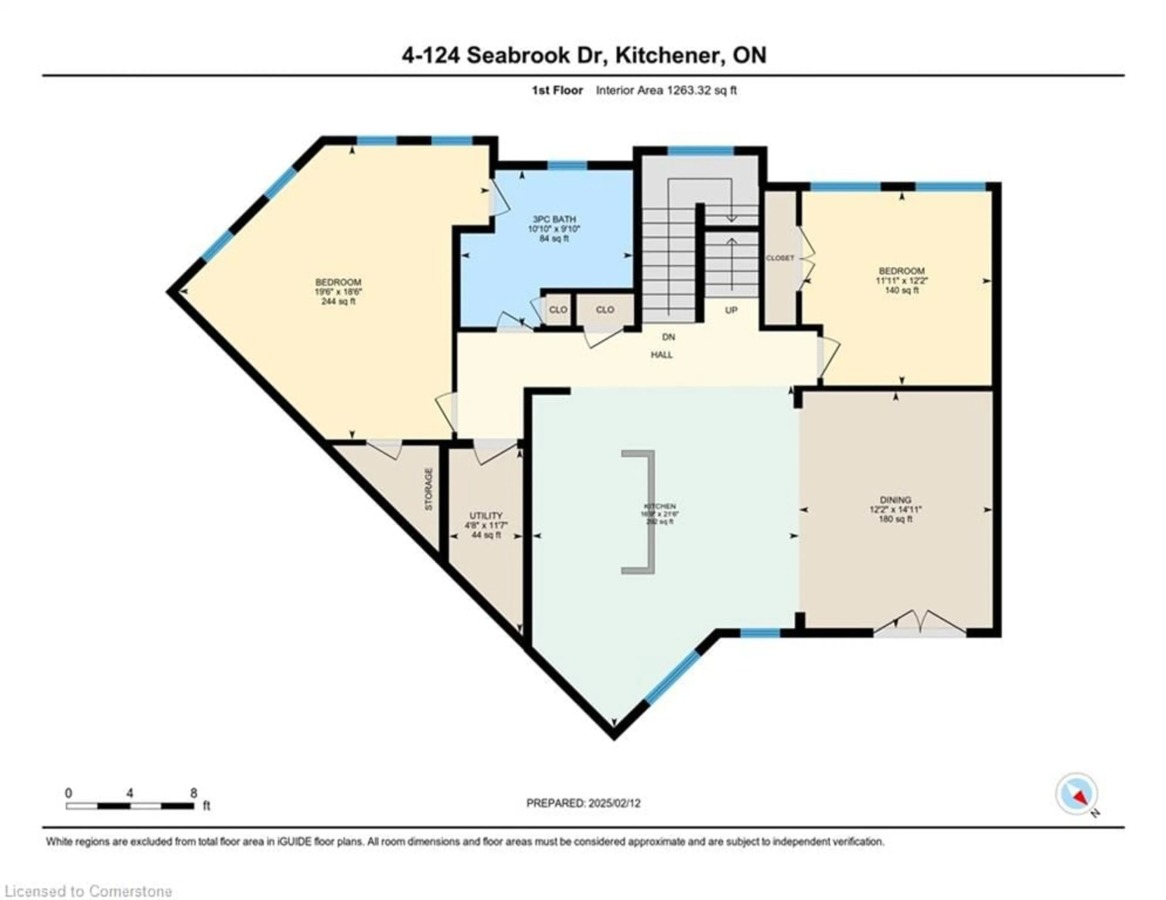 Floor plan for 124 Seabrook Dr #4, Kitchener Ontario N2R 0R7