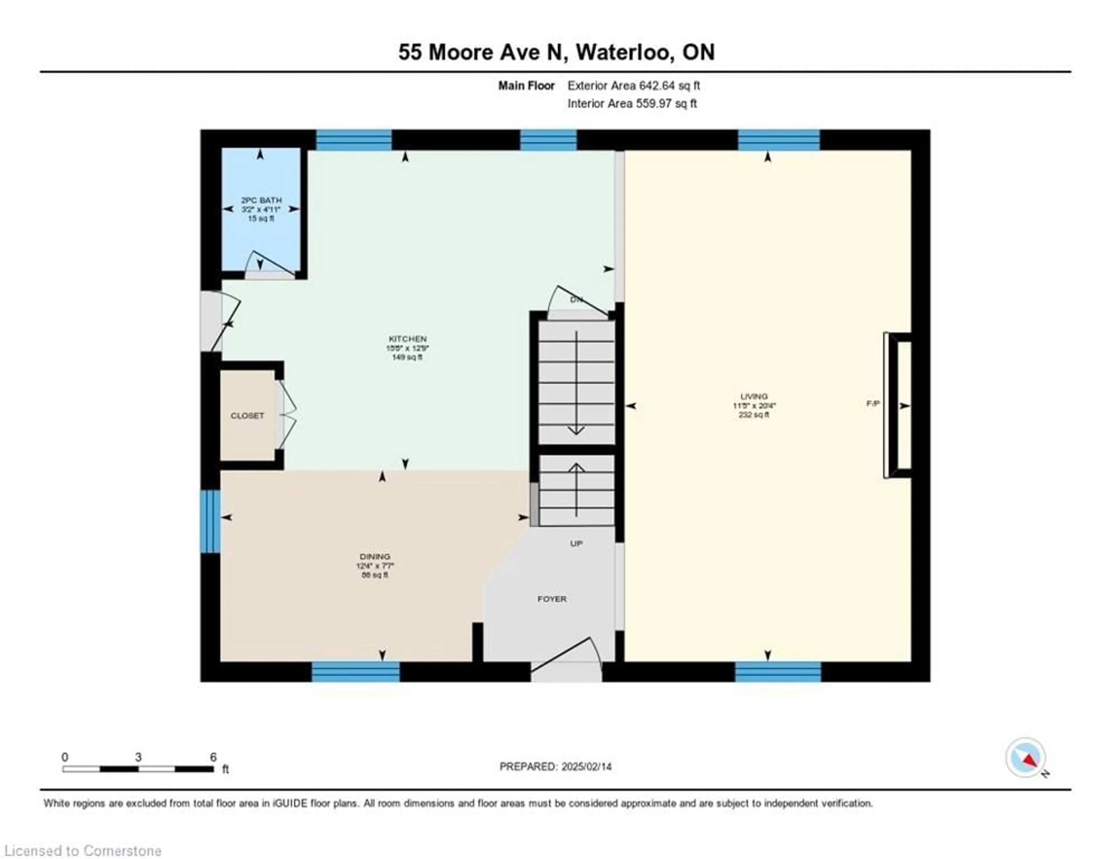 Floor plan for 55 Moore Ave, Waterloo Ontario N2J 1W8