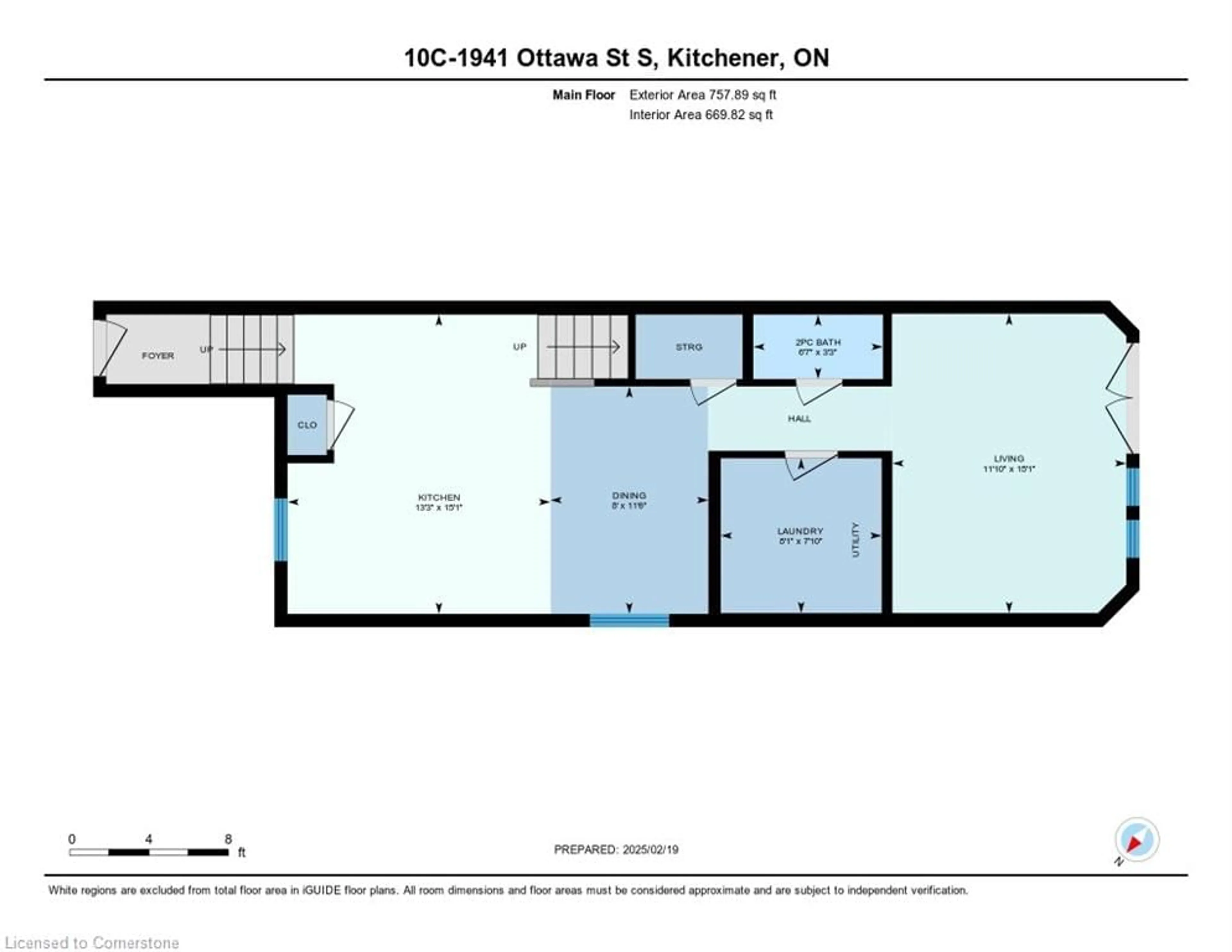 Floor plan for 1941 Ottawa St #C10, Kitchener Ontario N2E 0C2