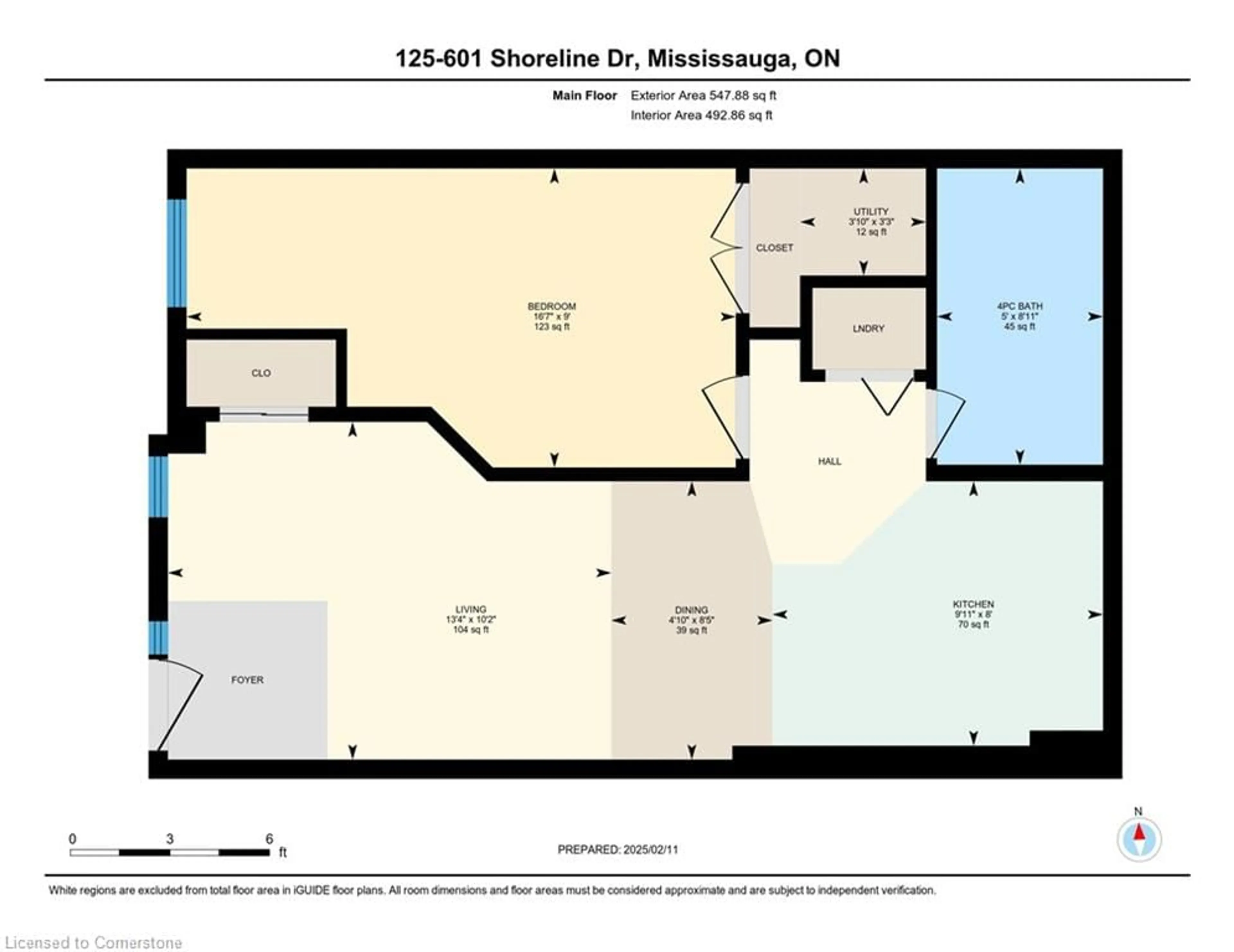 Floor plan for 601 Shoreline Dr #125, Mississauga Ontario L5B 4K6