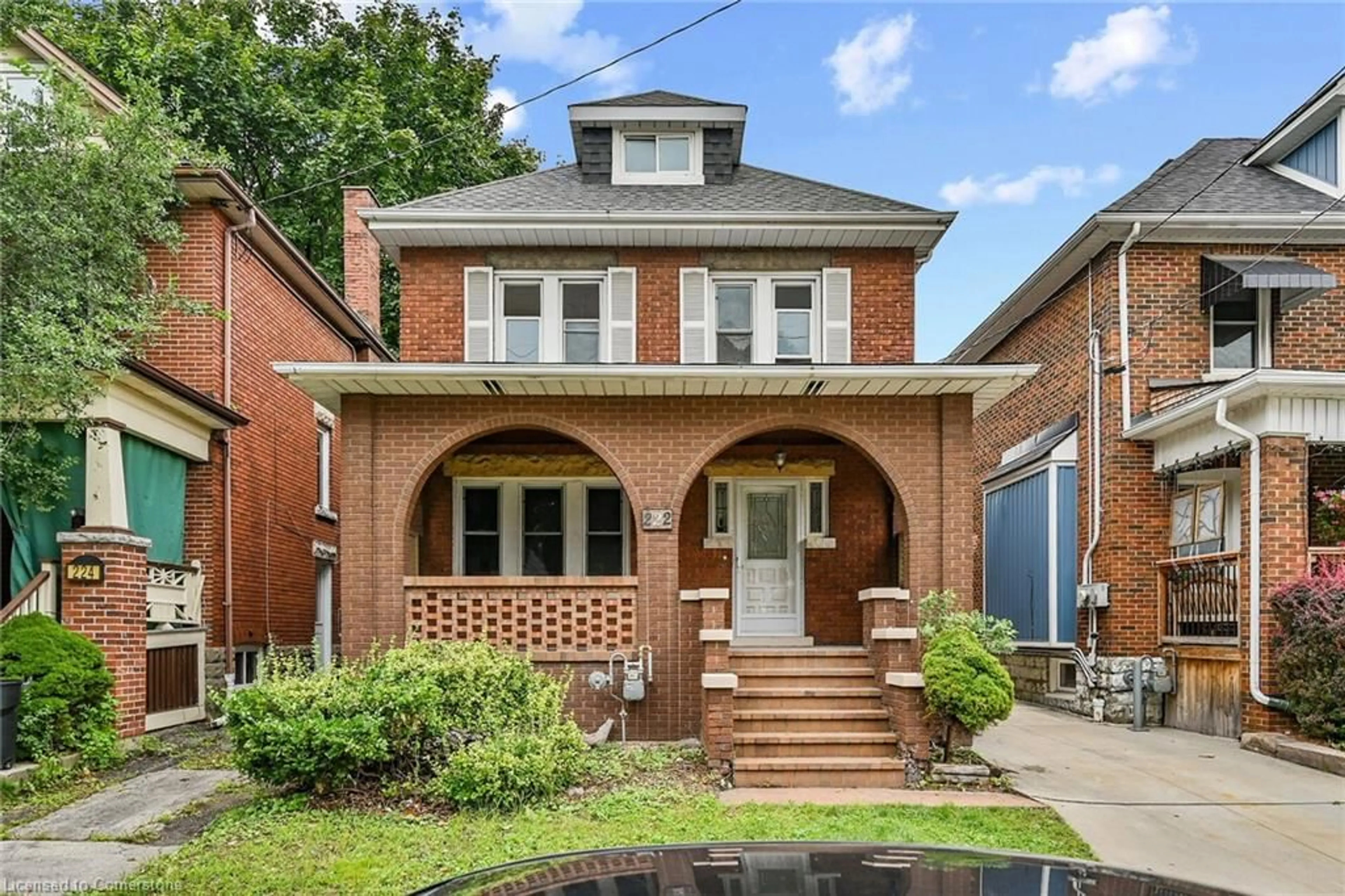 Home with brick exterior material, street for 222 Province St, Hamilton Ontario L8K 2L7