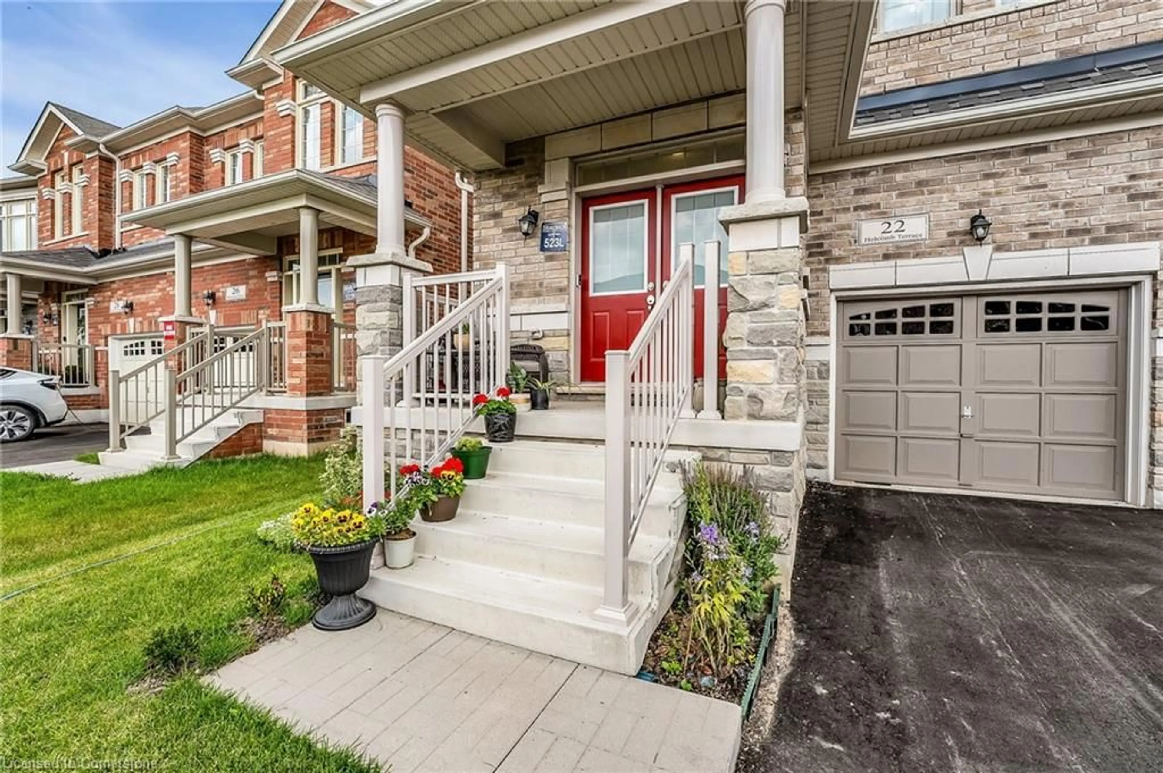 Home with brick exterior material, street for 22 Holcomb Terr, Waterdown Ontario L8B 1Z8