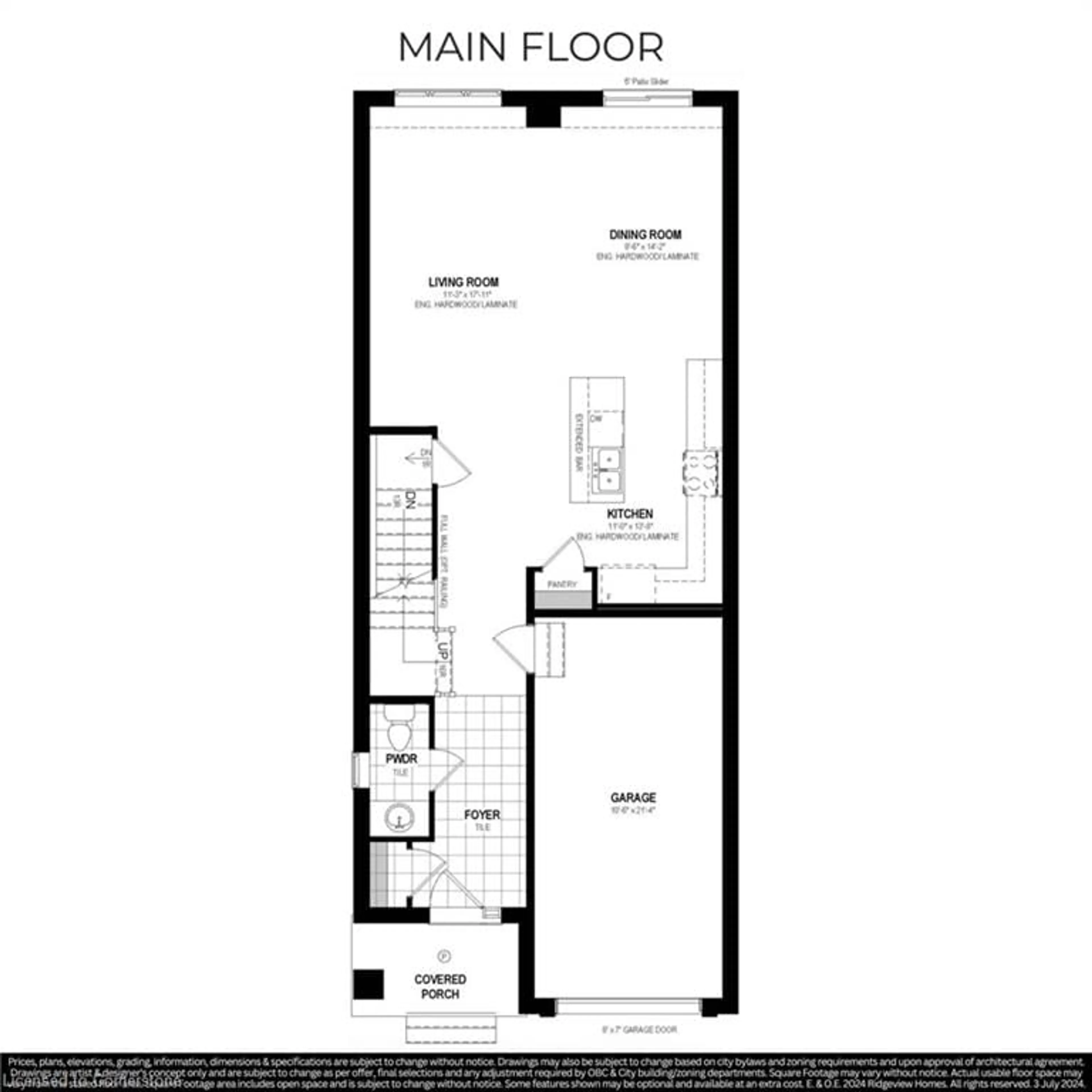 Floor plan for LOT 17 Rivergreen Cres, Cambridge Ontario N1S 0E5