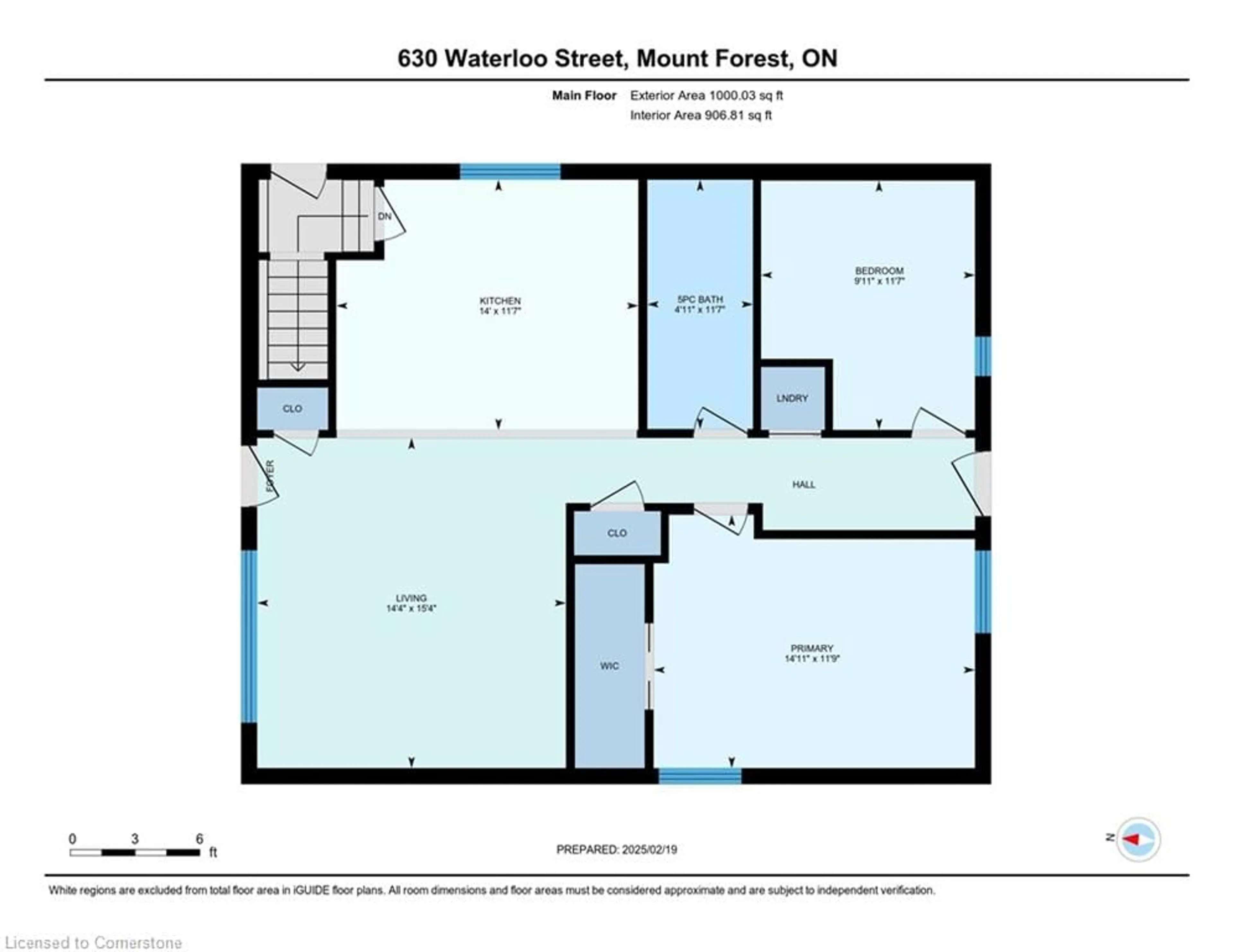 Floor plan for 630 Waterloo St, Mount Forest Ontario N0G 2L3