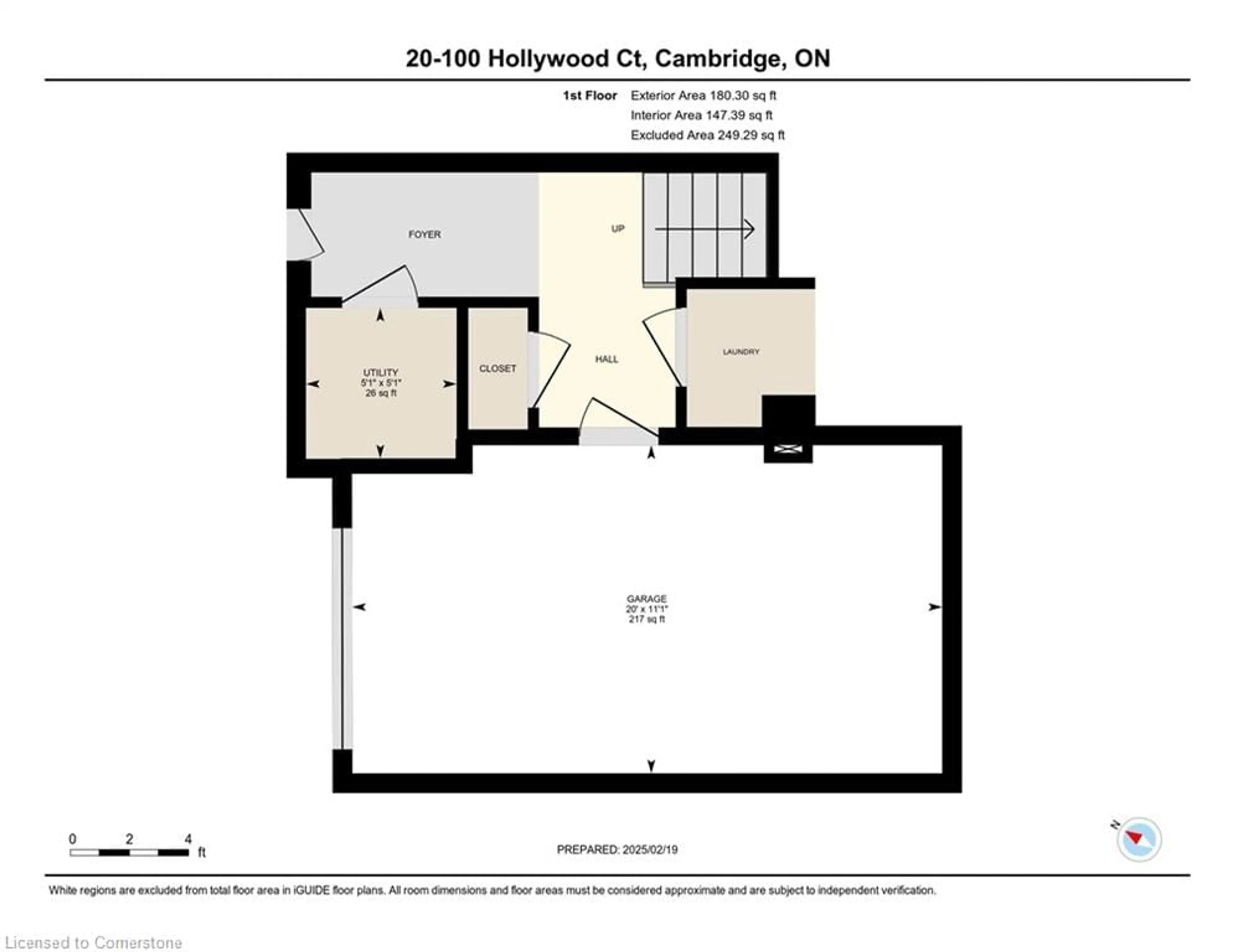 Floor plan for 100 Hollywood Ct #20, Cambridge Ontario N1R 0C7