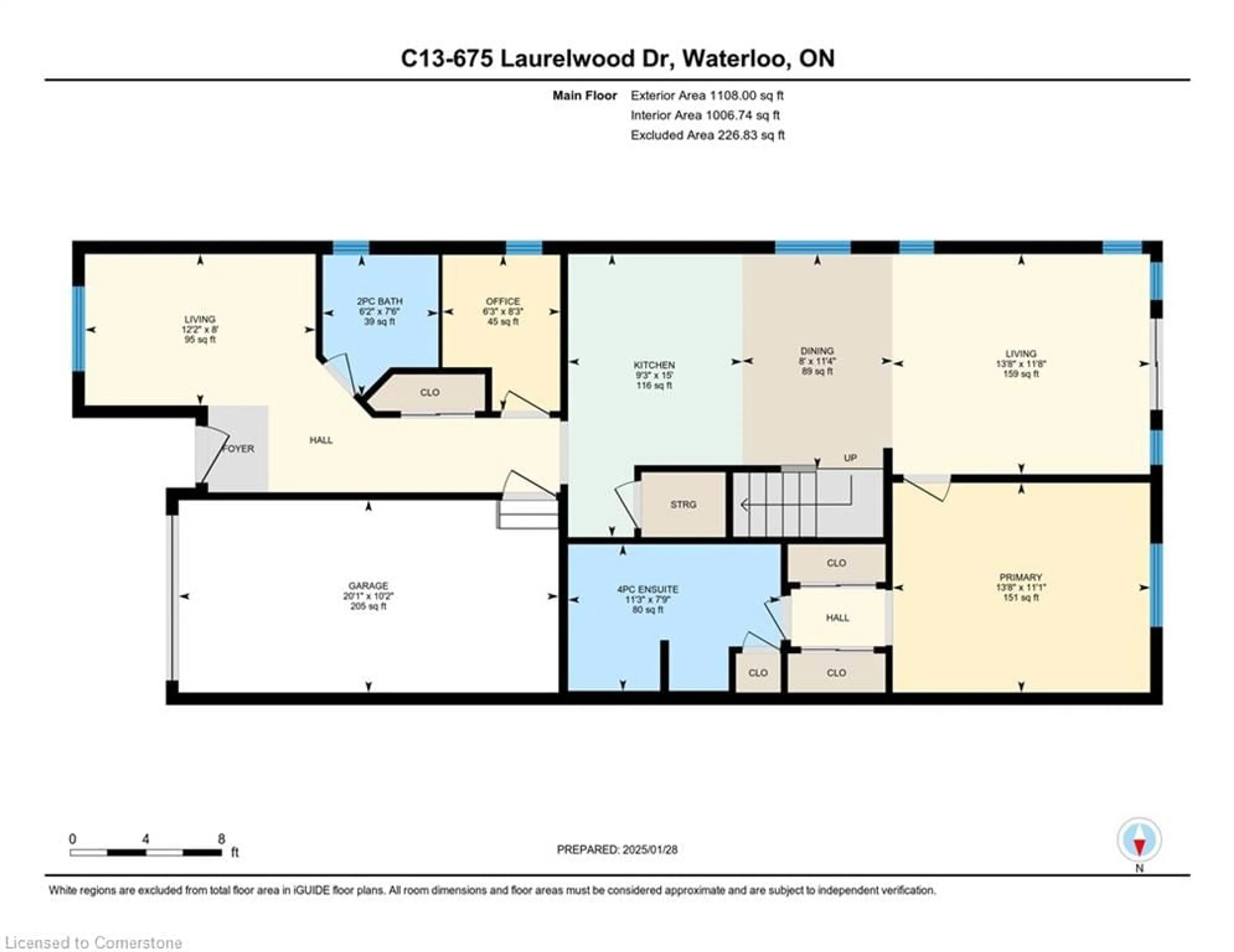 Floor plan for 795 Laurelwood Dr #C13, Waterloo Ontario N2V 0A3