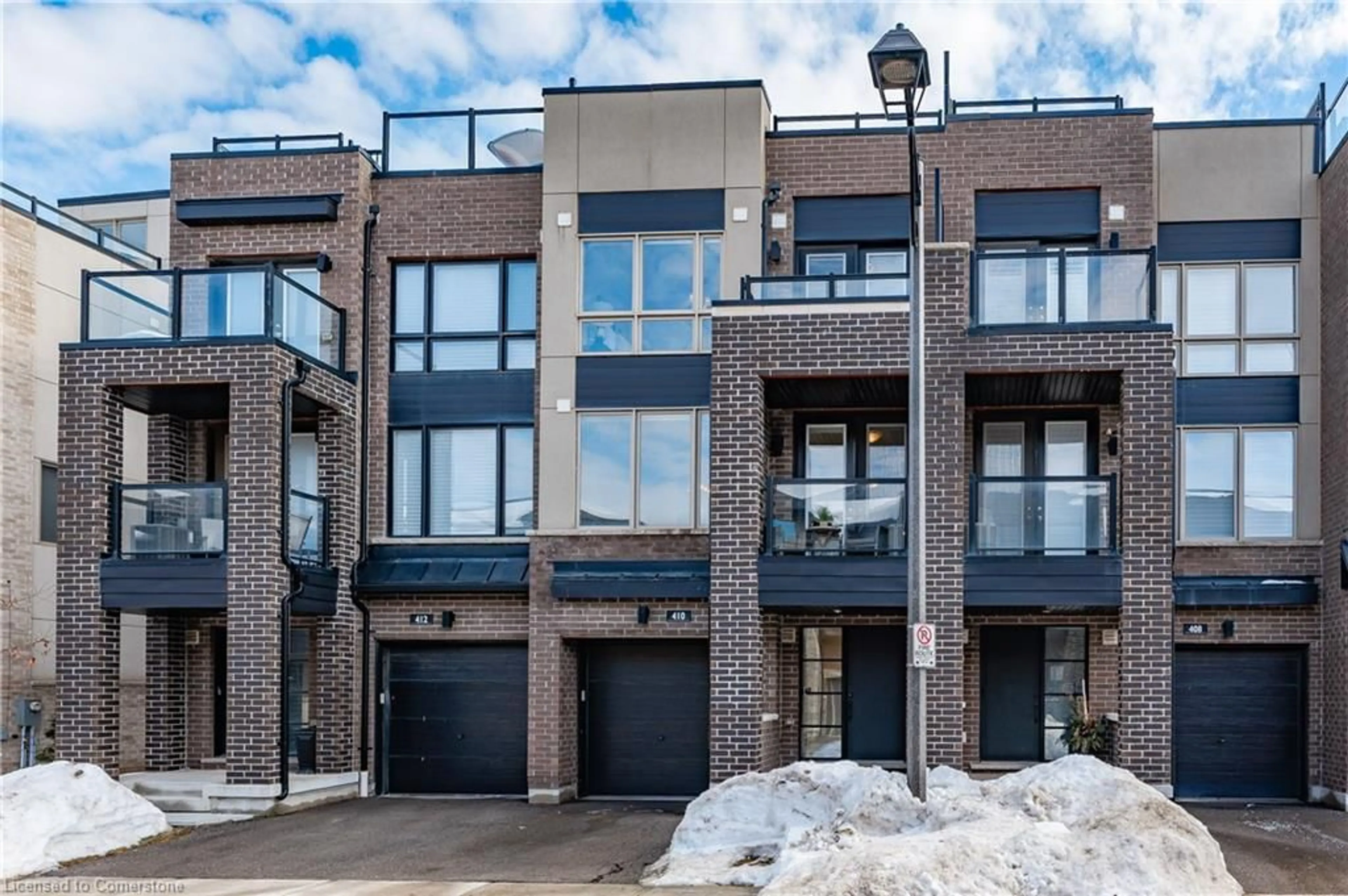 Home with brick exterior material, street for 410 Athabasca Common, Oakville Ontario L6H 0R6