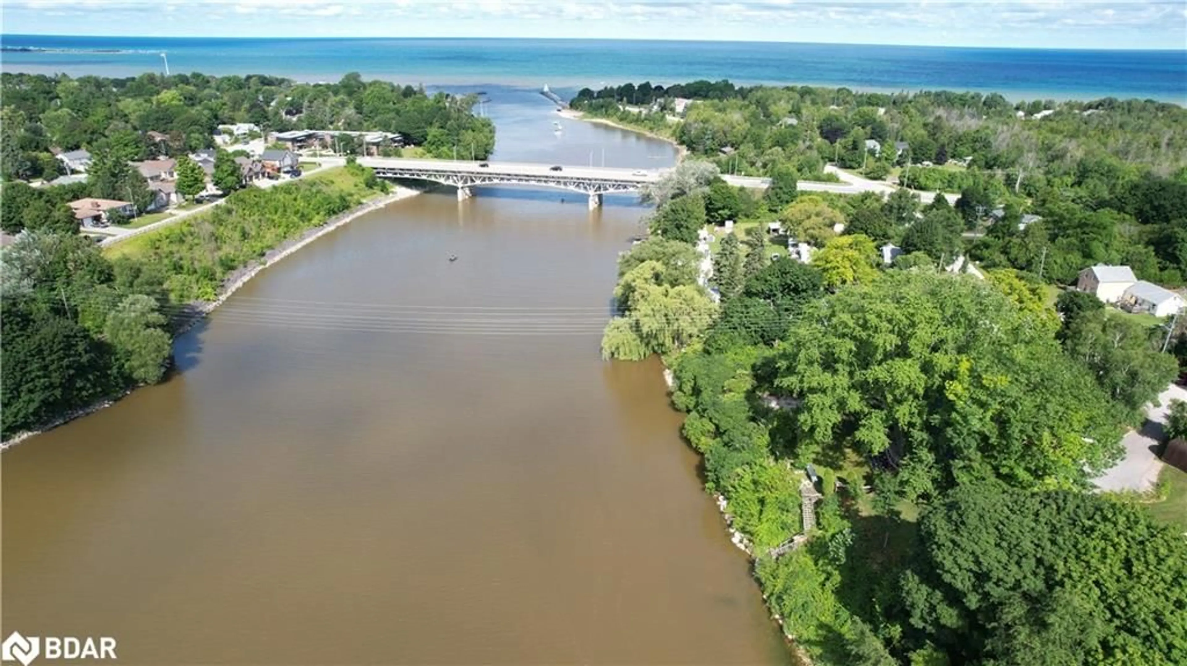 A pic from outside/outdoor area/front of a property/back of a property/a pic from drone, water/lake/river/ocean view for N/A South Rankin St, Southampton Ontario N0H 2L0