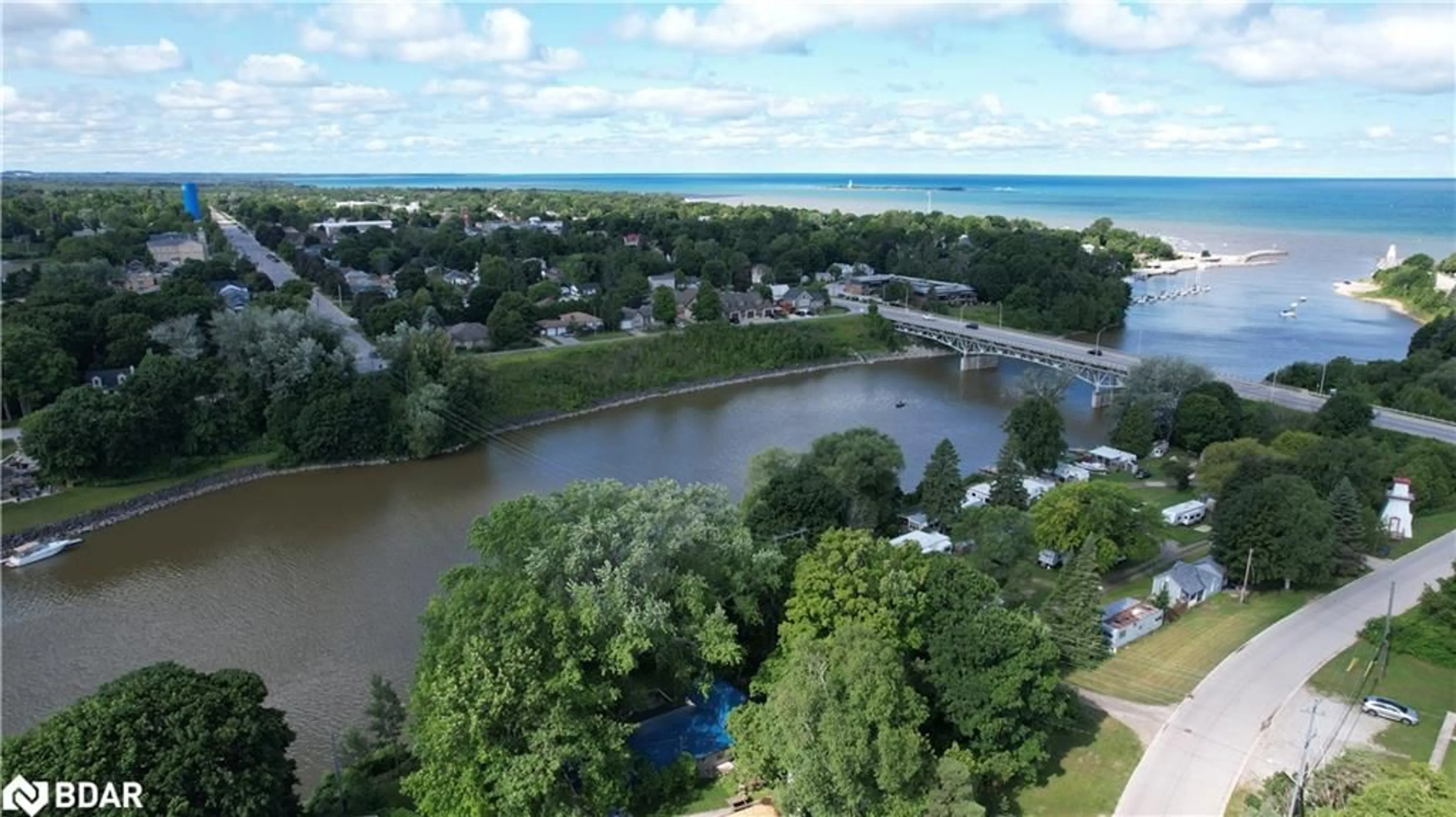 A pic from outside/outdoor area/front of a property/back of a property/a pic from drone, water/lake/river/ocean view for N/A South Rankin St, Southampton Ontario N0H 2L0