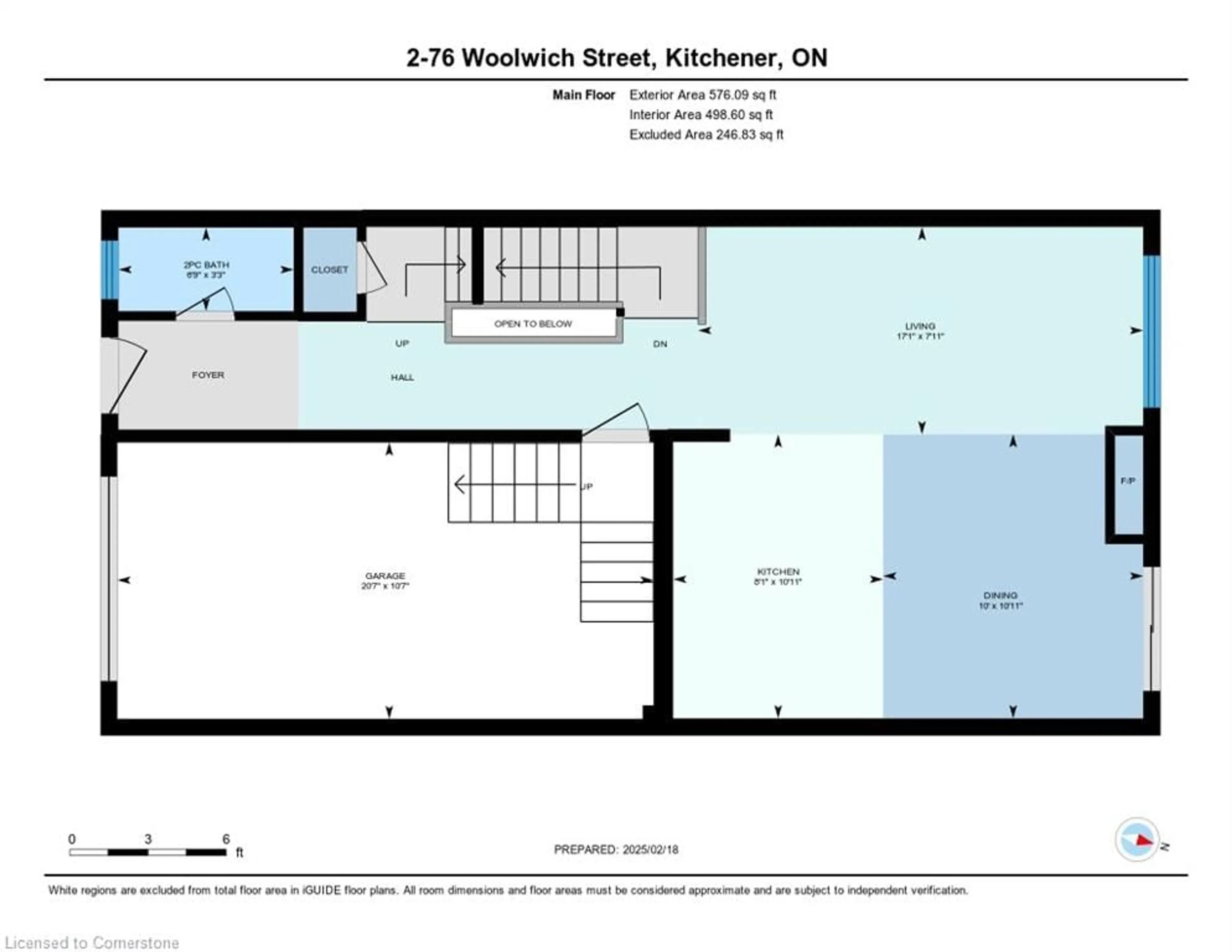 Floor plan for 76 Woolwich St #2, Kitchener Ontario N2K 1S3