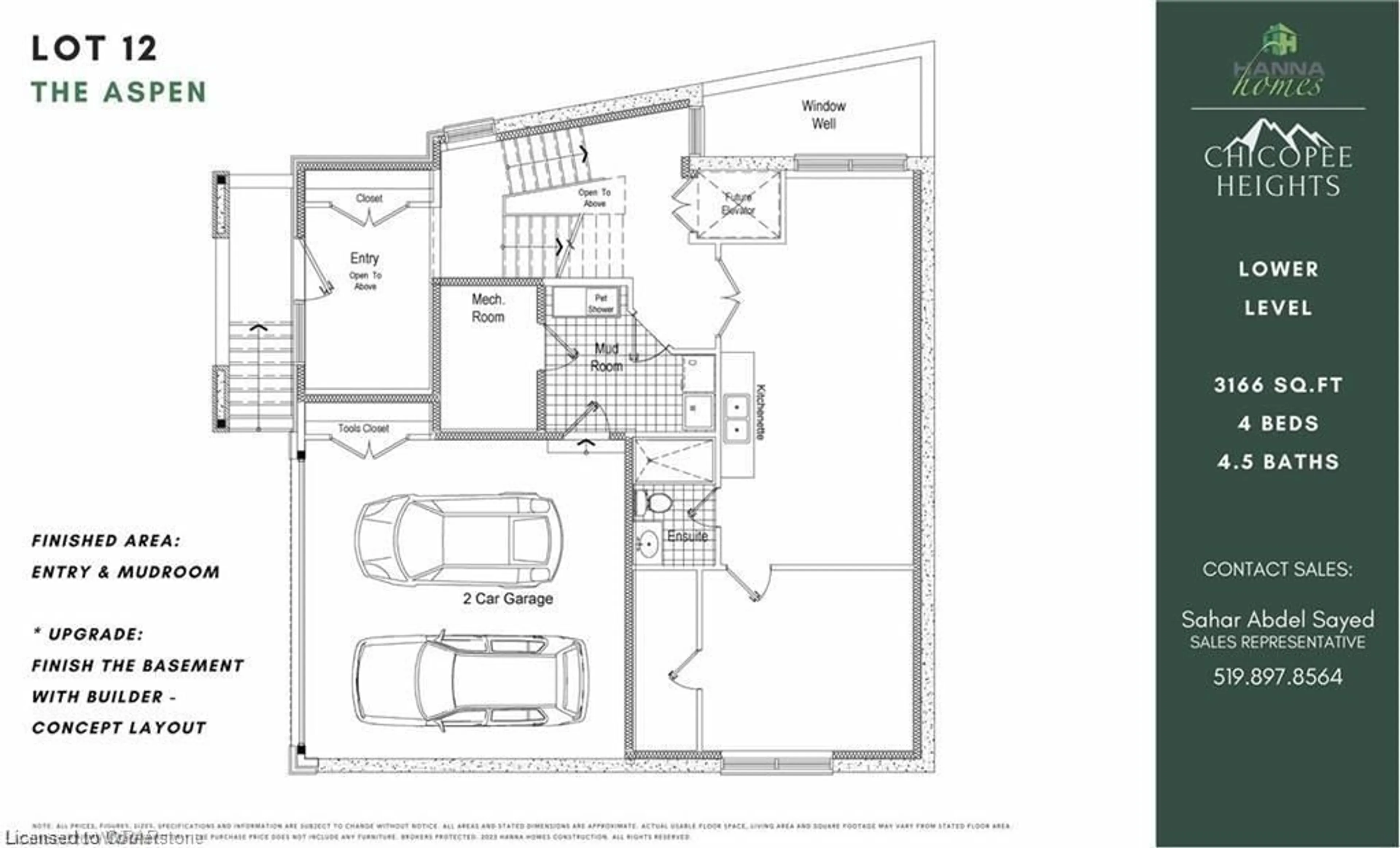 Floor plan for LOT 12 North Ridge Terr, Kitchener Ontario N2A 2S5