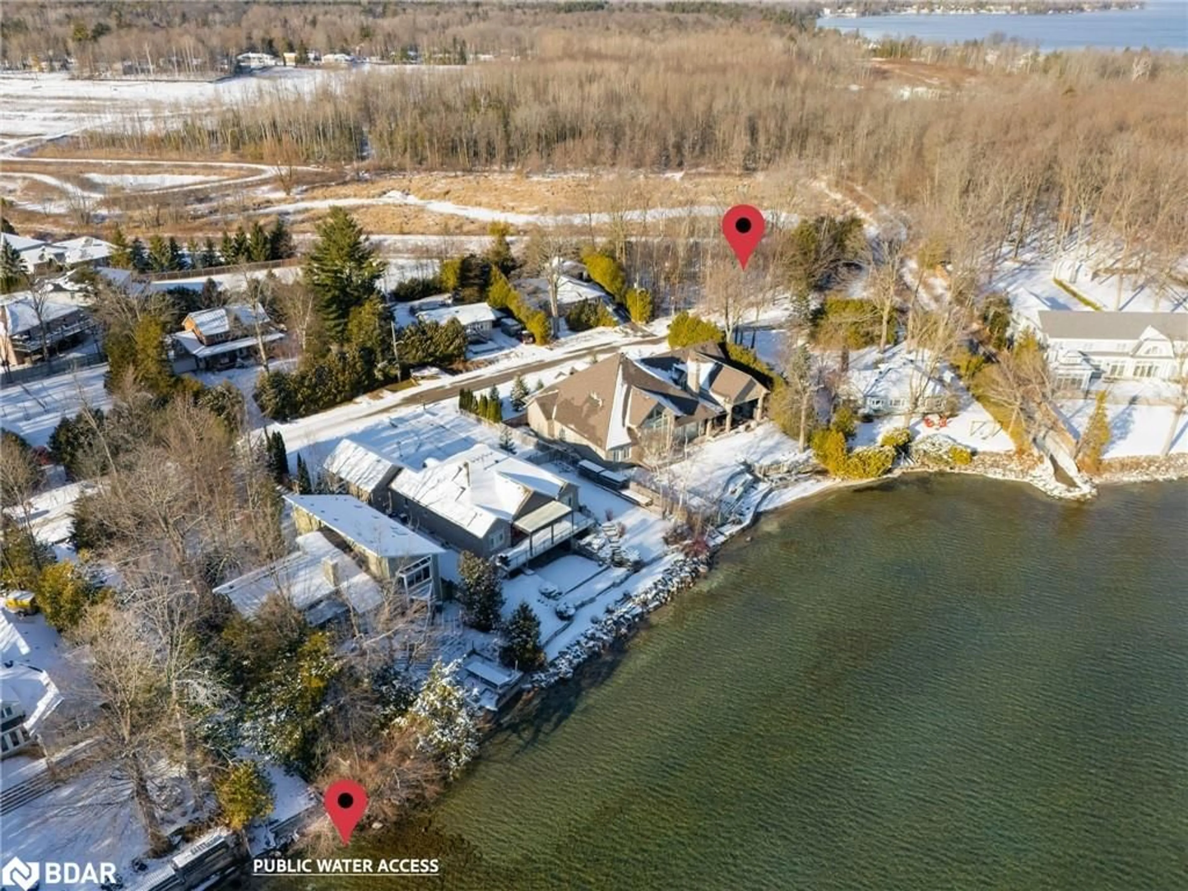 A pic from outside/outdoor area/front of a property/back of a property/a pic from drone, water/lake/river/ocean view for LOT 30 & PART L Purvis St, Innisfil Ontario L9S 3K4