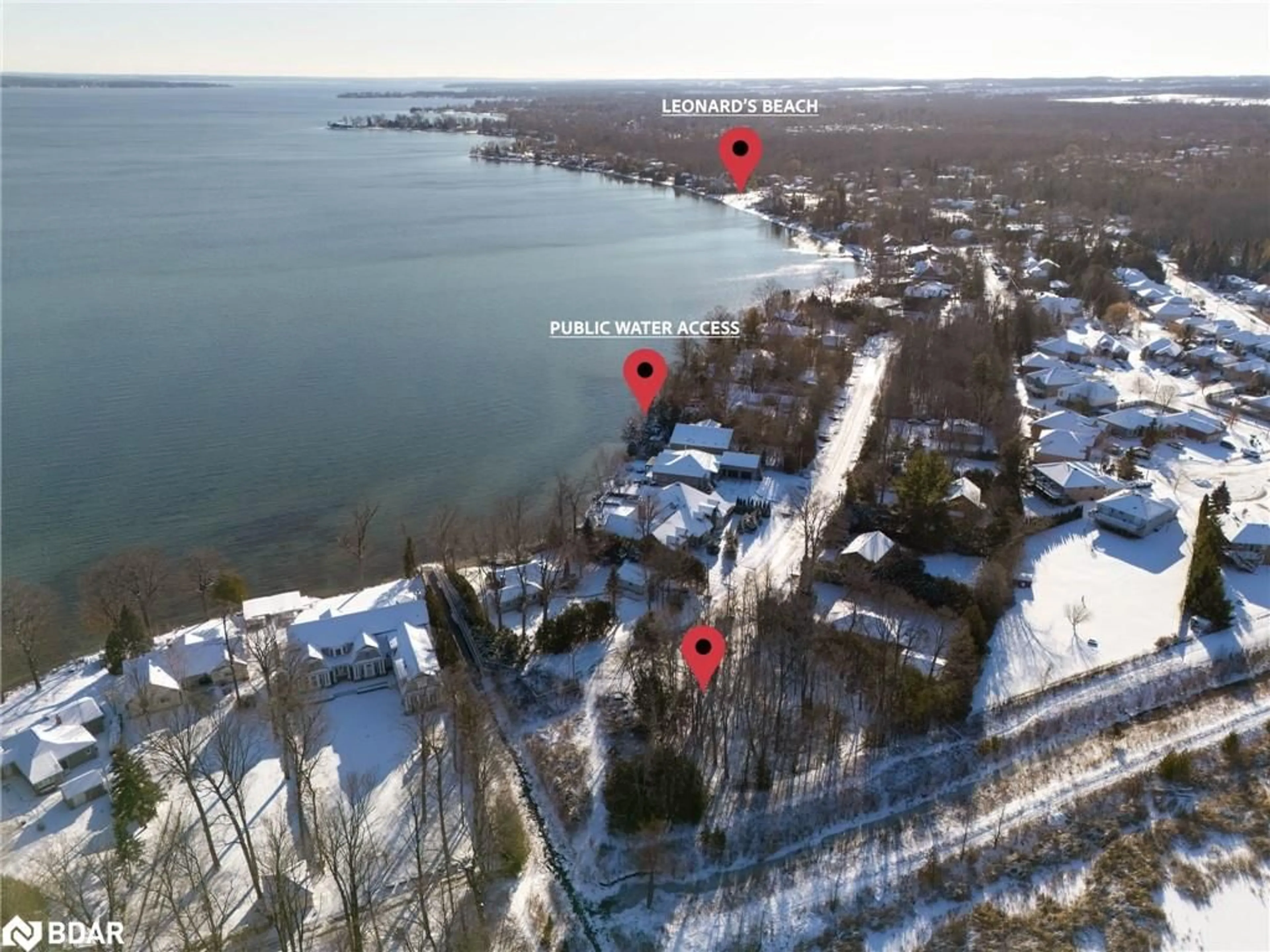 A pic from outside/outdoor area/front of a property/back of a property/a pic from drone, water/lake/river/ocean view for LOT 30 & PART L Purvis St, Innisfil Ontario L9S 3K4